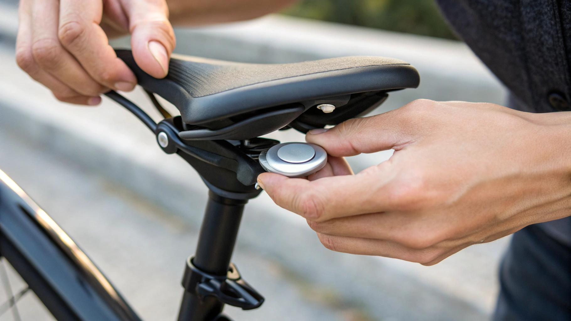 Скрытая установка AirTag под седлом велосипеда