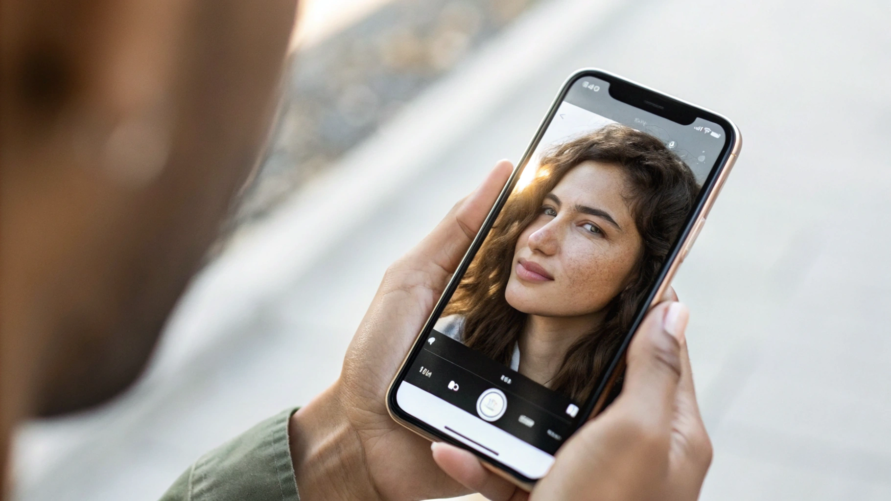 Настройка размытия фона и бликов на портрете в Фото на iPhone