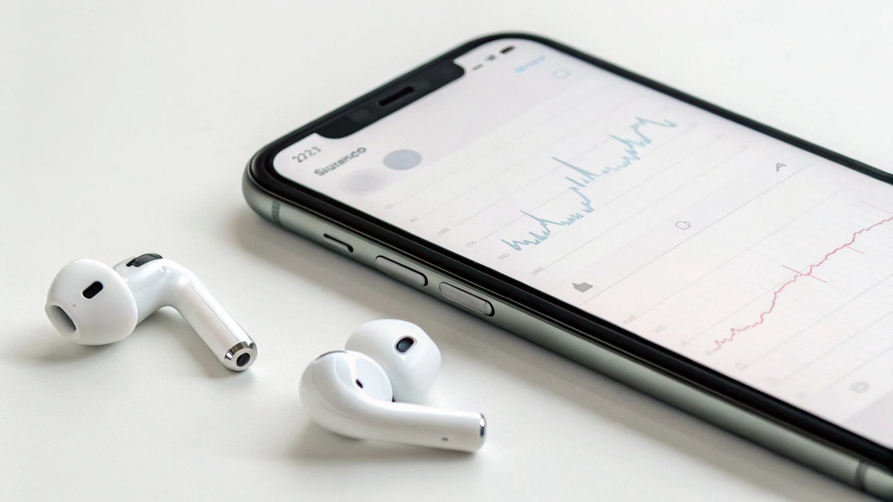 Экран «Здоровье» с добавленной аудиограммой и AirPods Pro рядом