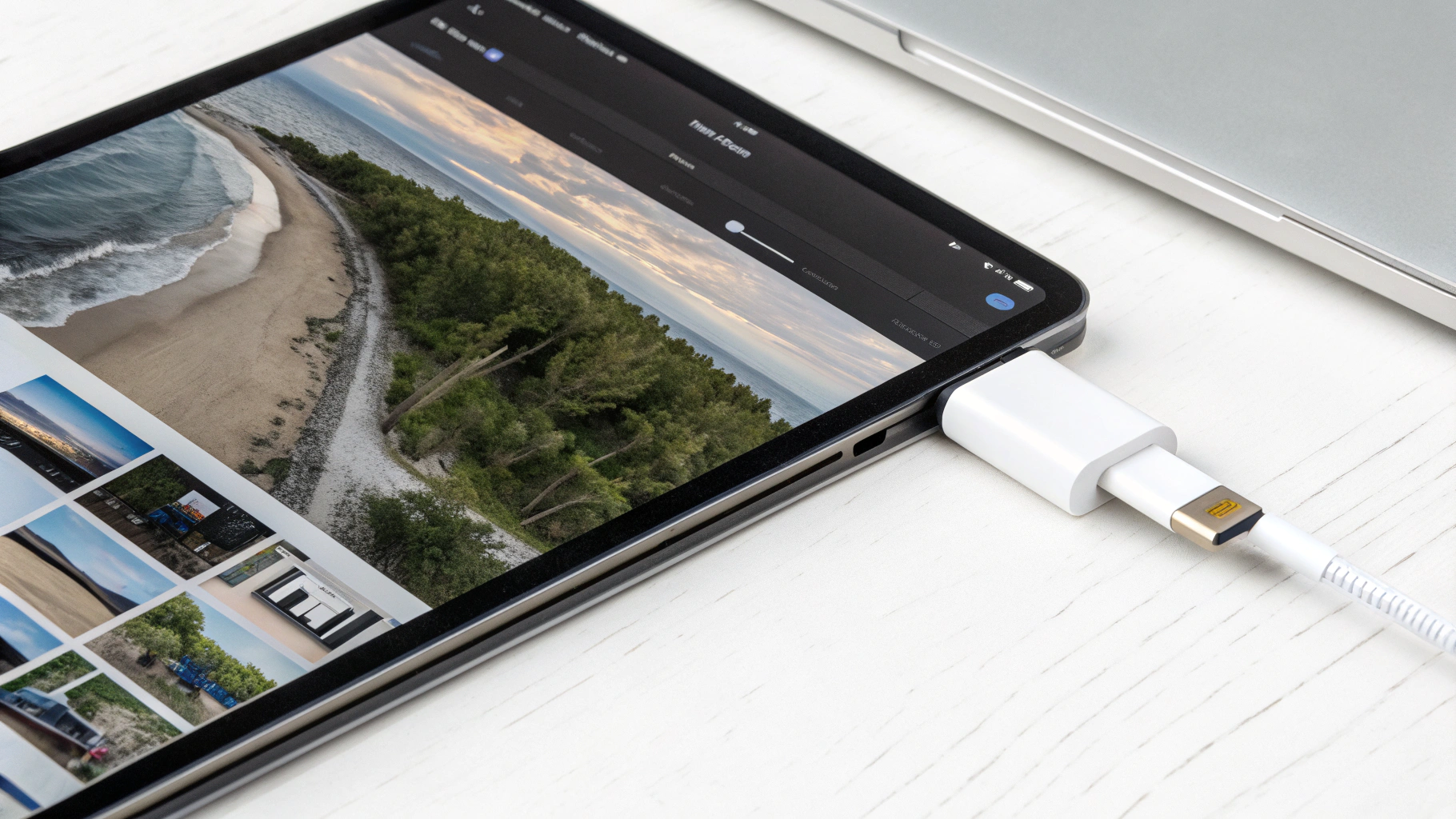 Импорт фото с SD UHS‑II в «Файлах» на iPad Pro