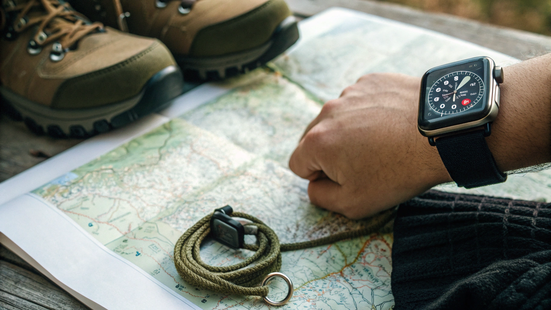 Apple Watch в бампере во время активностей на природе