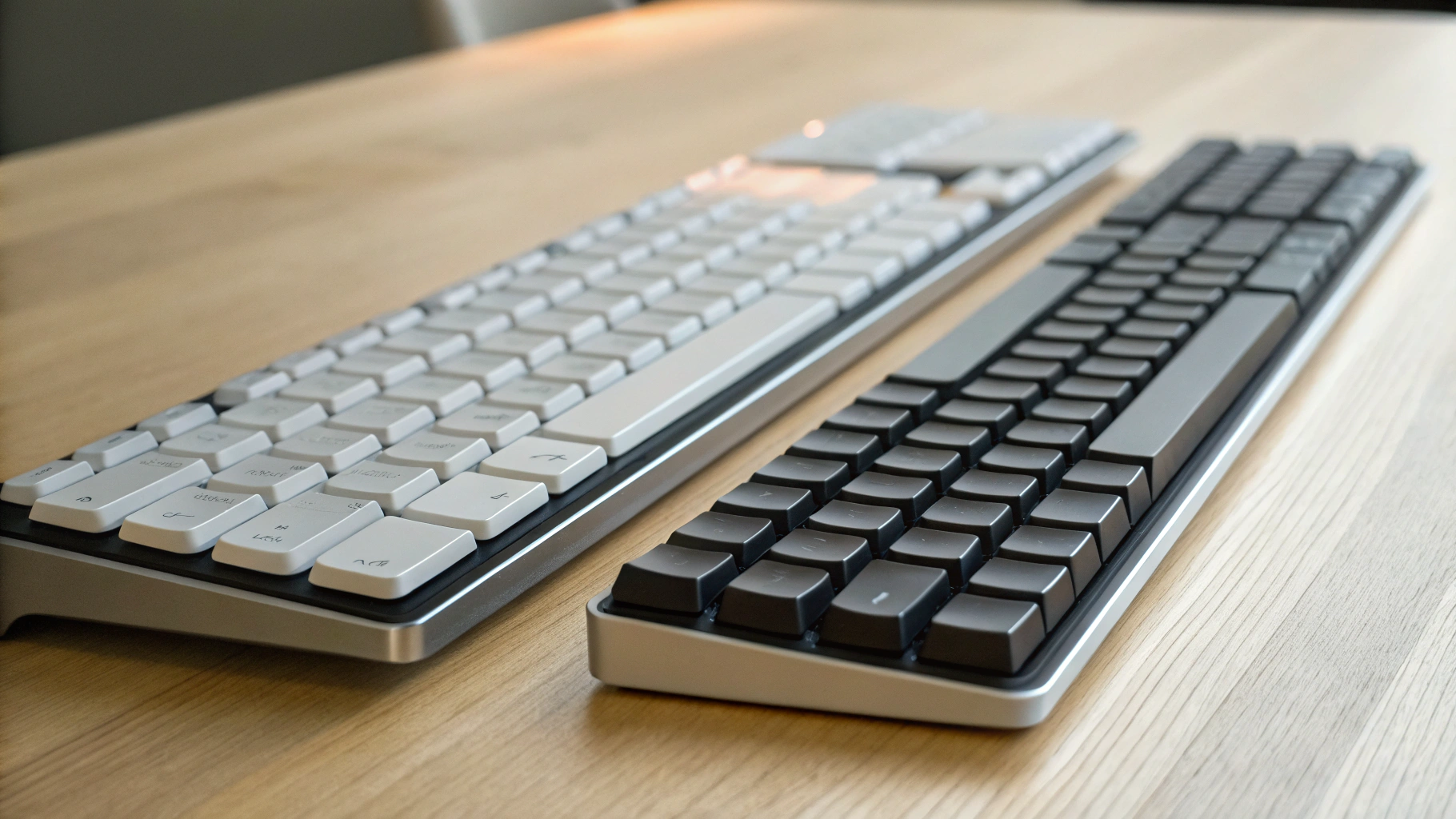 Сравнение высоты и профиля Magic Keyboard и низкопрофильной механики