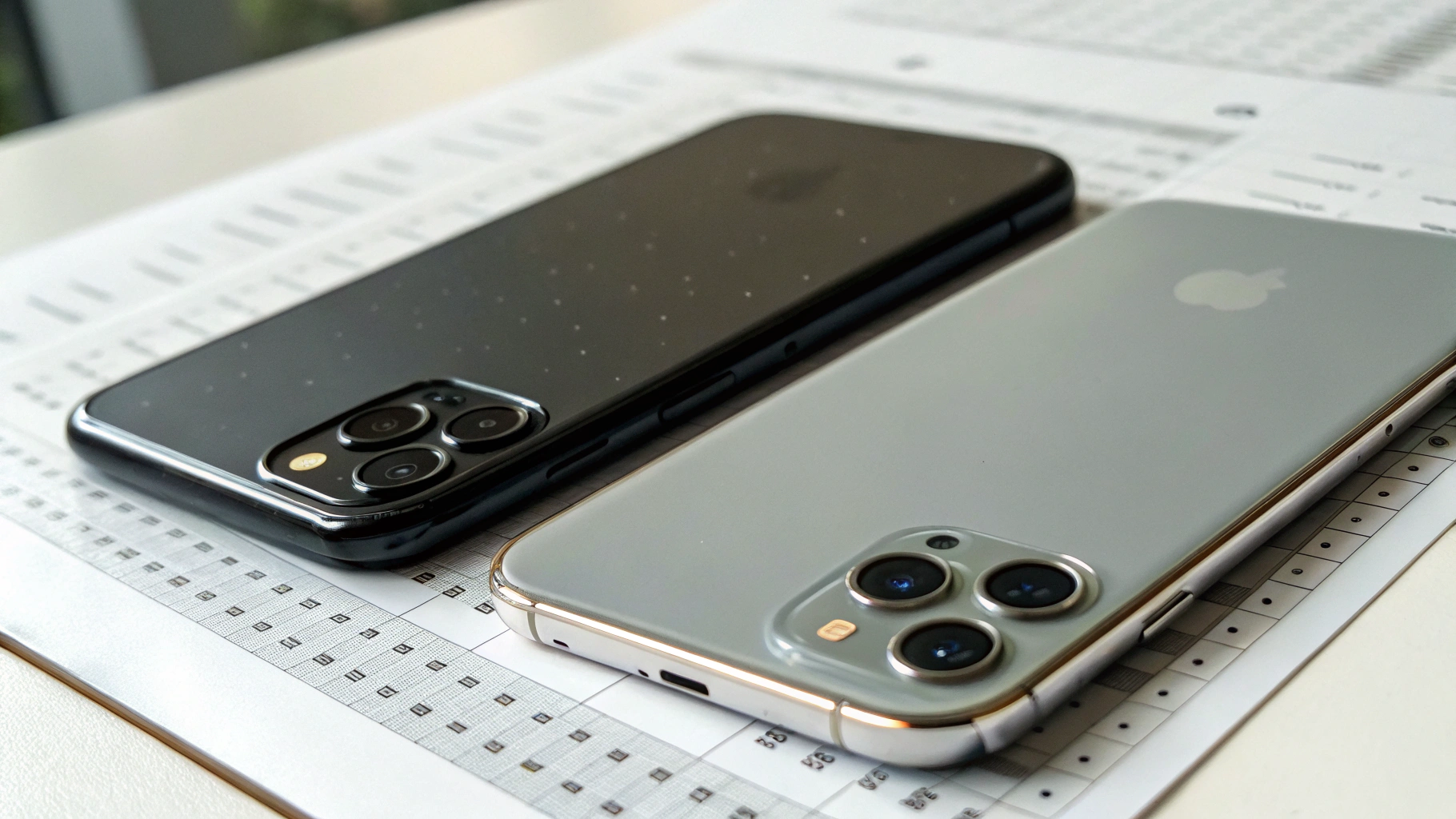 Пример сравнения зума: флагман против середнячка