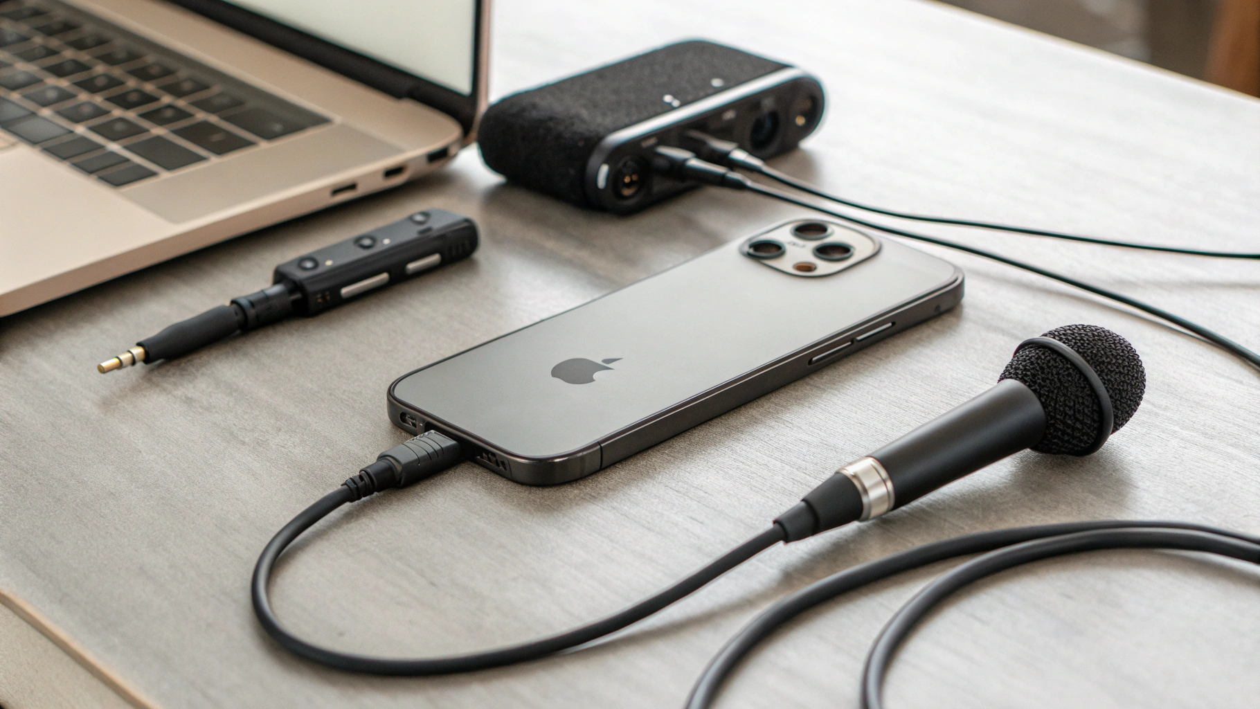 Настройка звука по USB‑C: петличный микрофон и компактный аудиоинтерфейс с iPhone 17 Pro