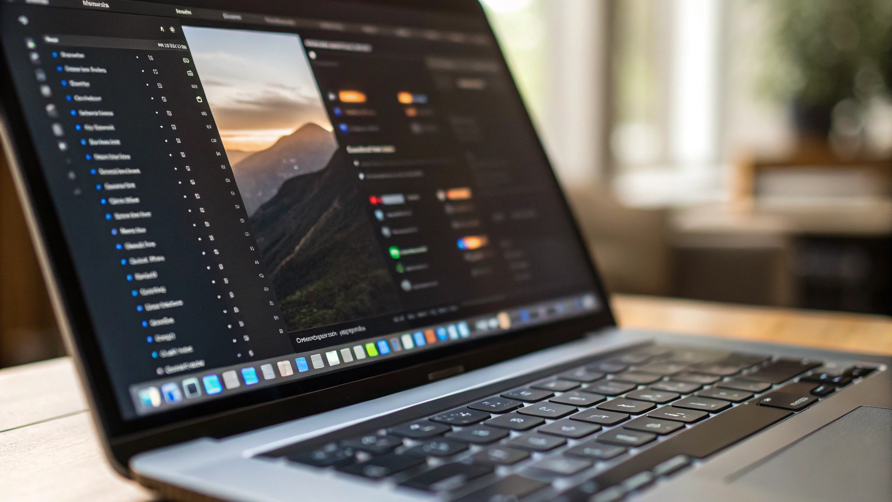 Настройки Blender Cycles на экране MacBook