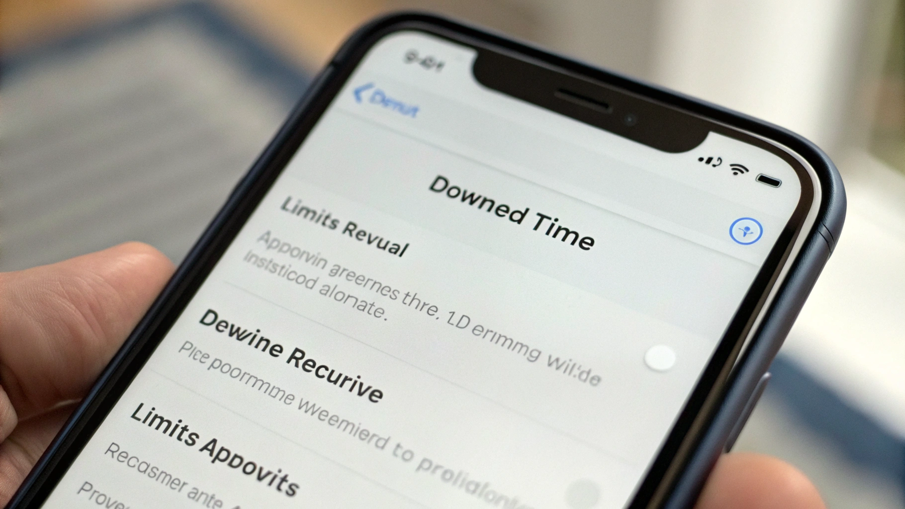 Экран iPhone с лимитами приложений и запросом на продление времени в iOS 18