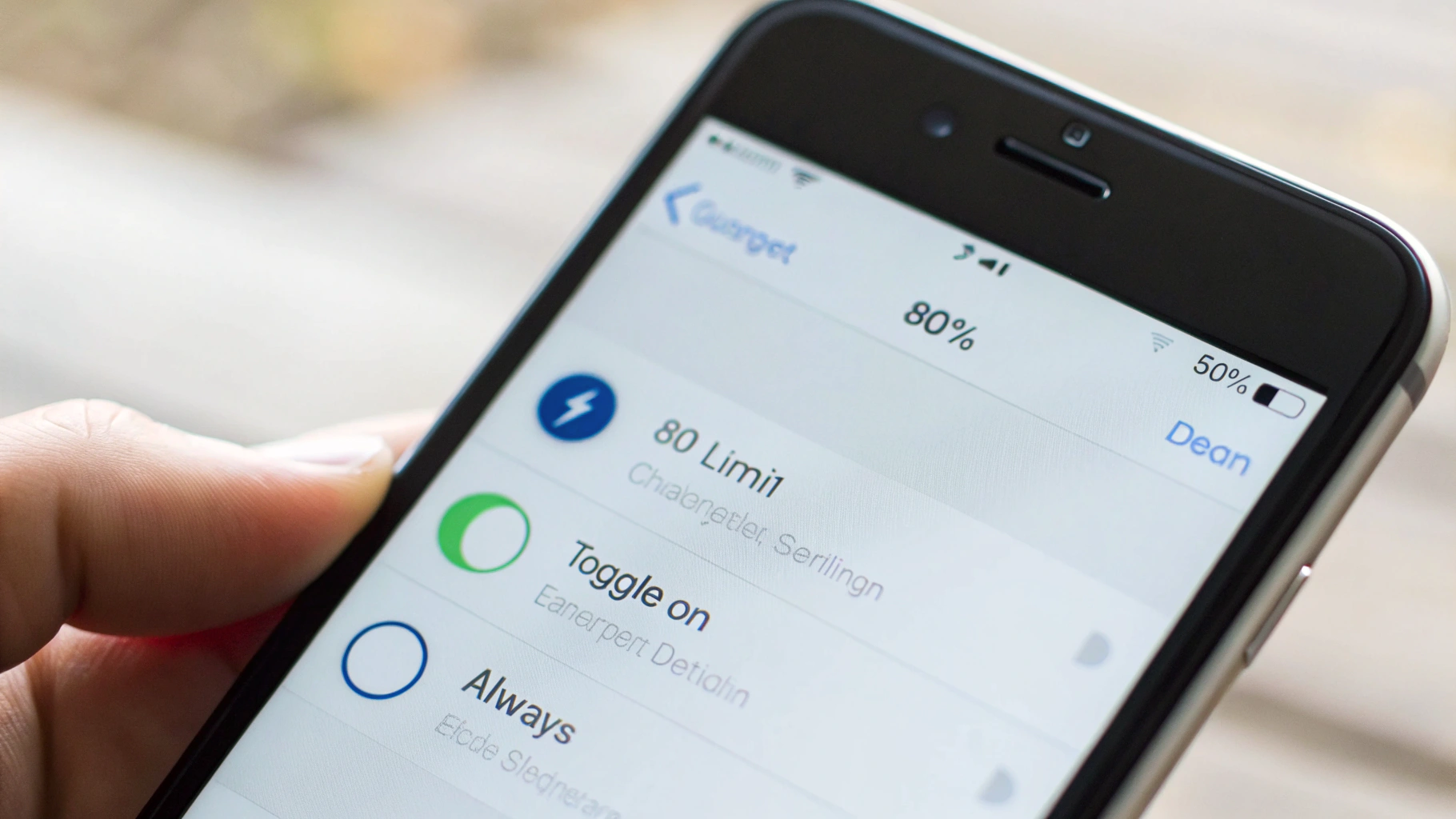 Настройки батареи iPhone: лимит 80% и Always‑On Display