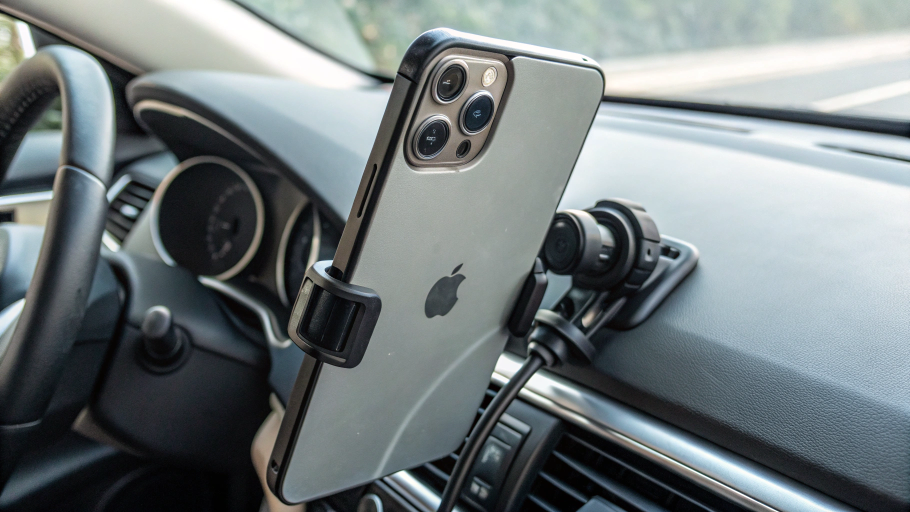 iPhone 16 Pro Max в автомобильном держателе: как обойти кнопку камеры