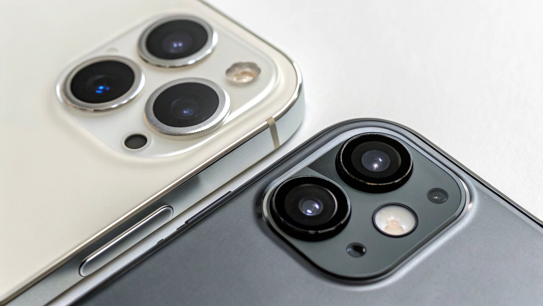 Сравнение модулей камер iPhone 15 и iPhone 16 крупным планом