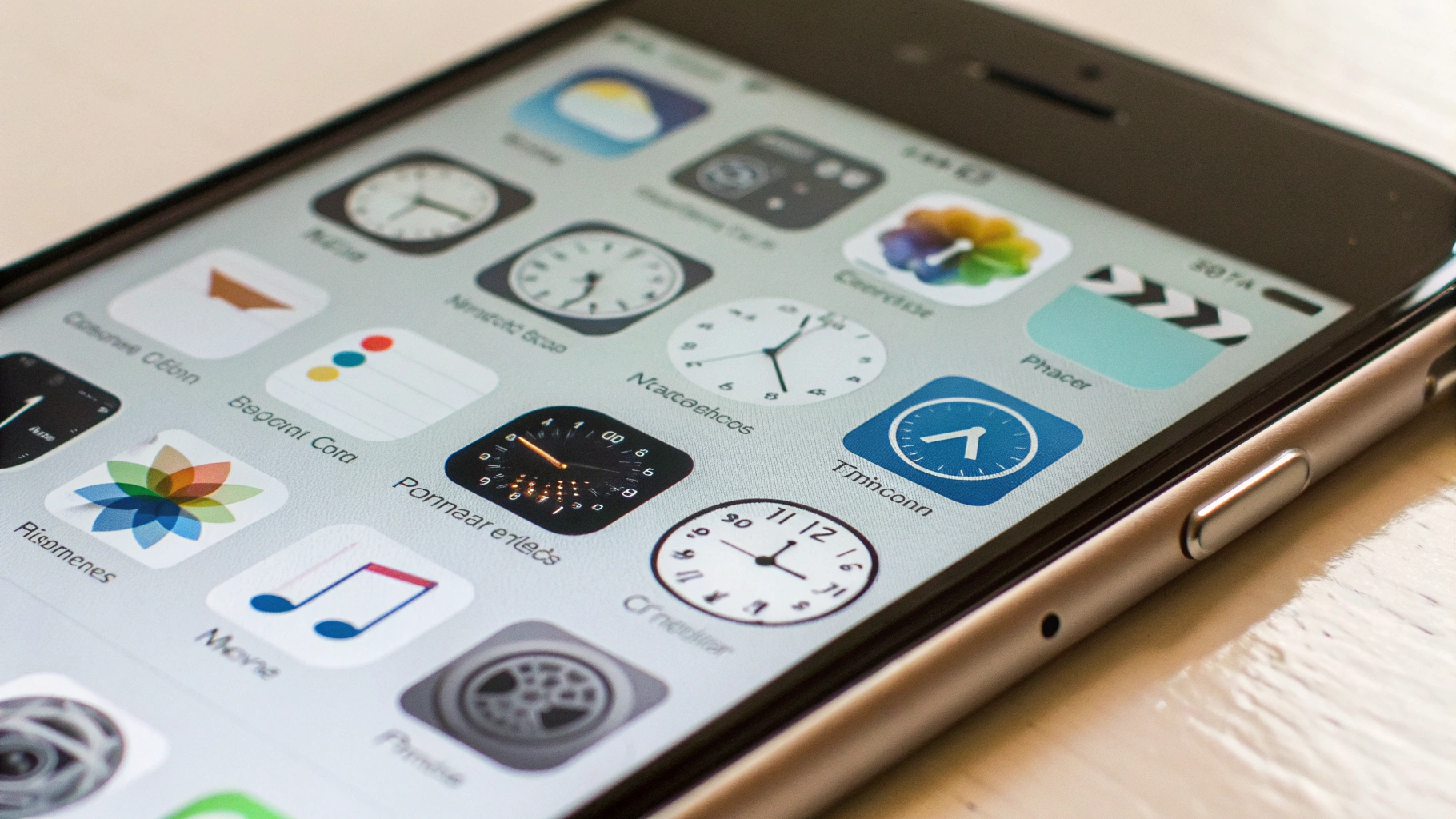 Близкий план экрана iPhone с настройкой часов и виджетов StandBy