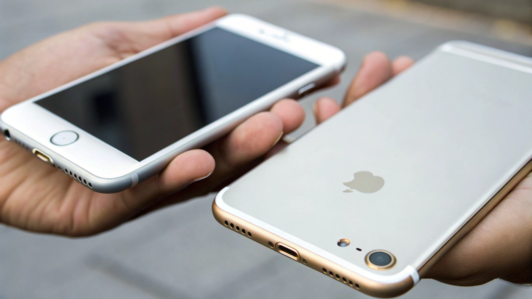 Сравнение рамок и габаритов iPhone 17 Plus и iPhone 16 Plus в руке