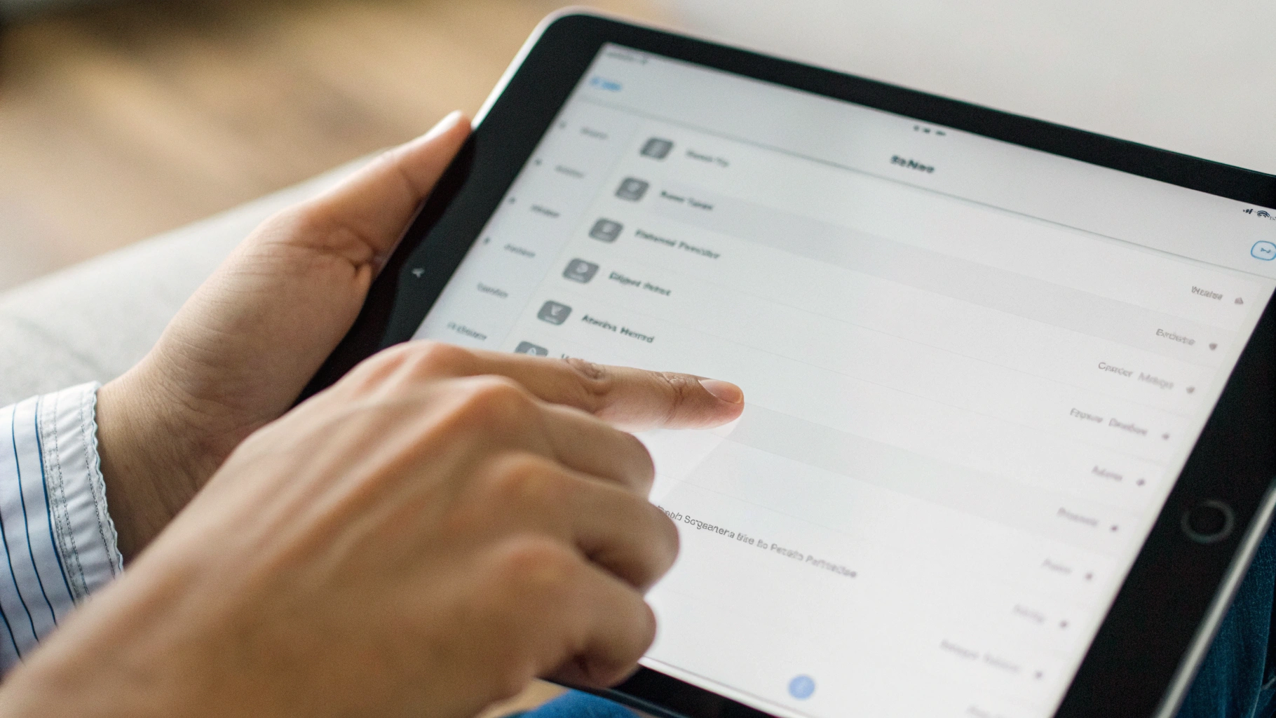 Настройки крупного текста и жирного шрифта на iPad