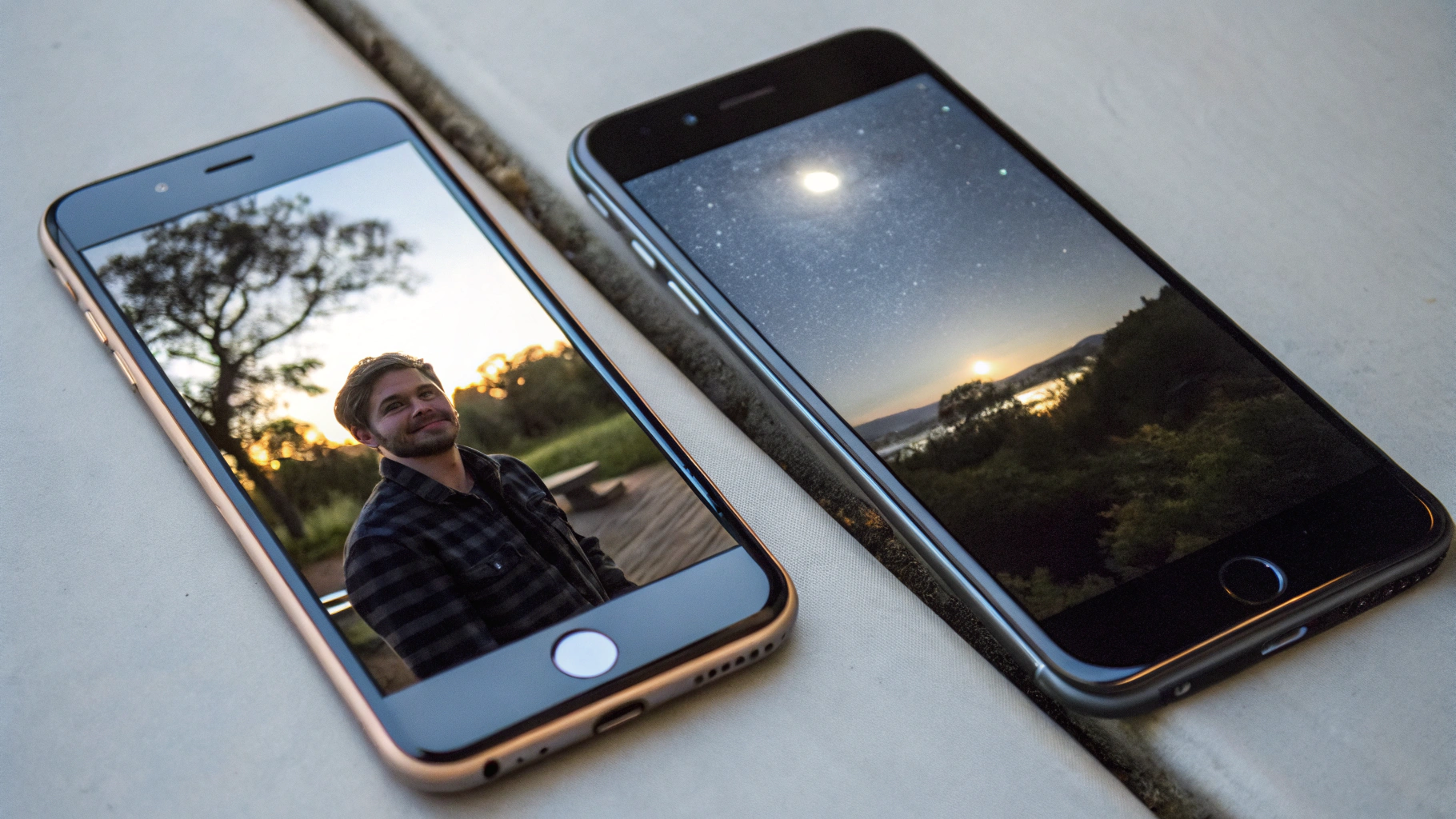 Сравнение камер: портрет и ночной город на двух смартфонах