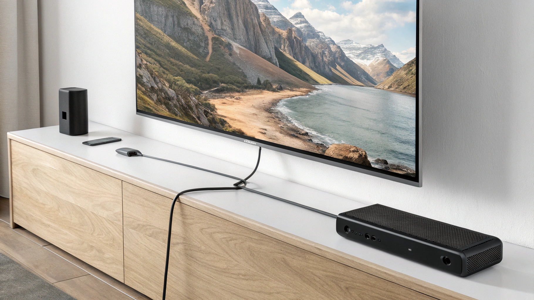Схемы подключения Apple TV 4K, телевизора и саундбара через HDMI eARC