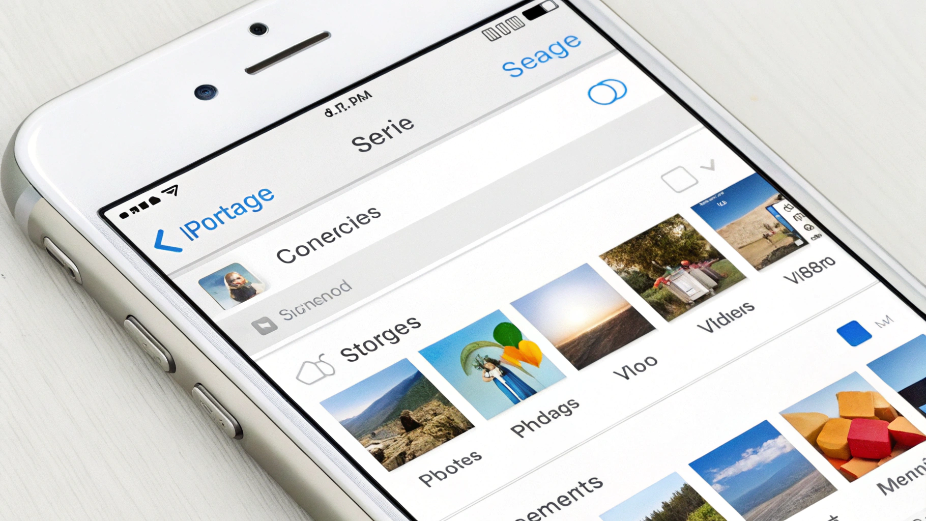 Экран iPhone с разделом управления хранилищем iCloud и графиком использования