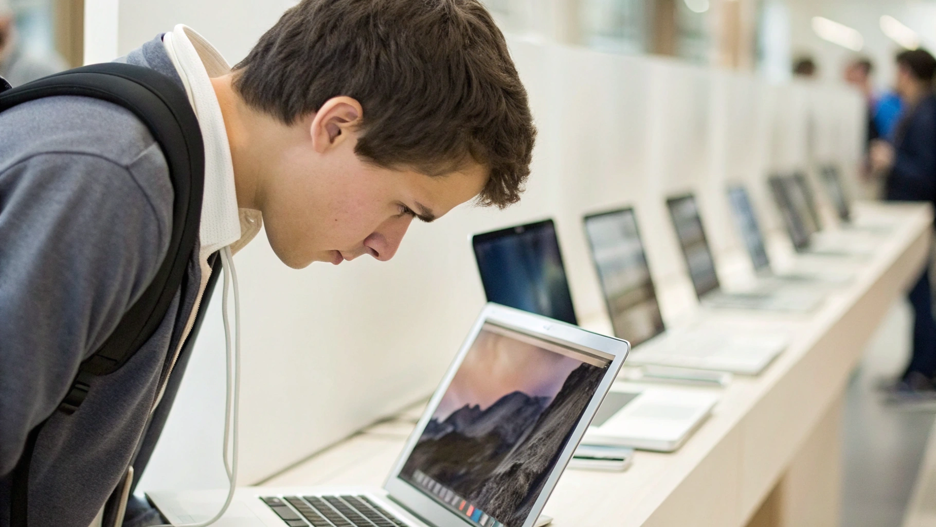 Студент выбирает конфигурацию MacBook по памяти и SSD