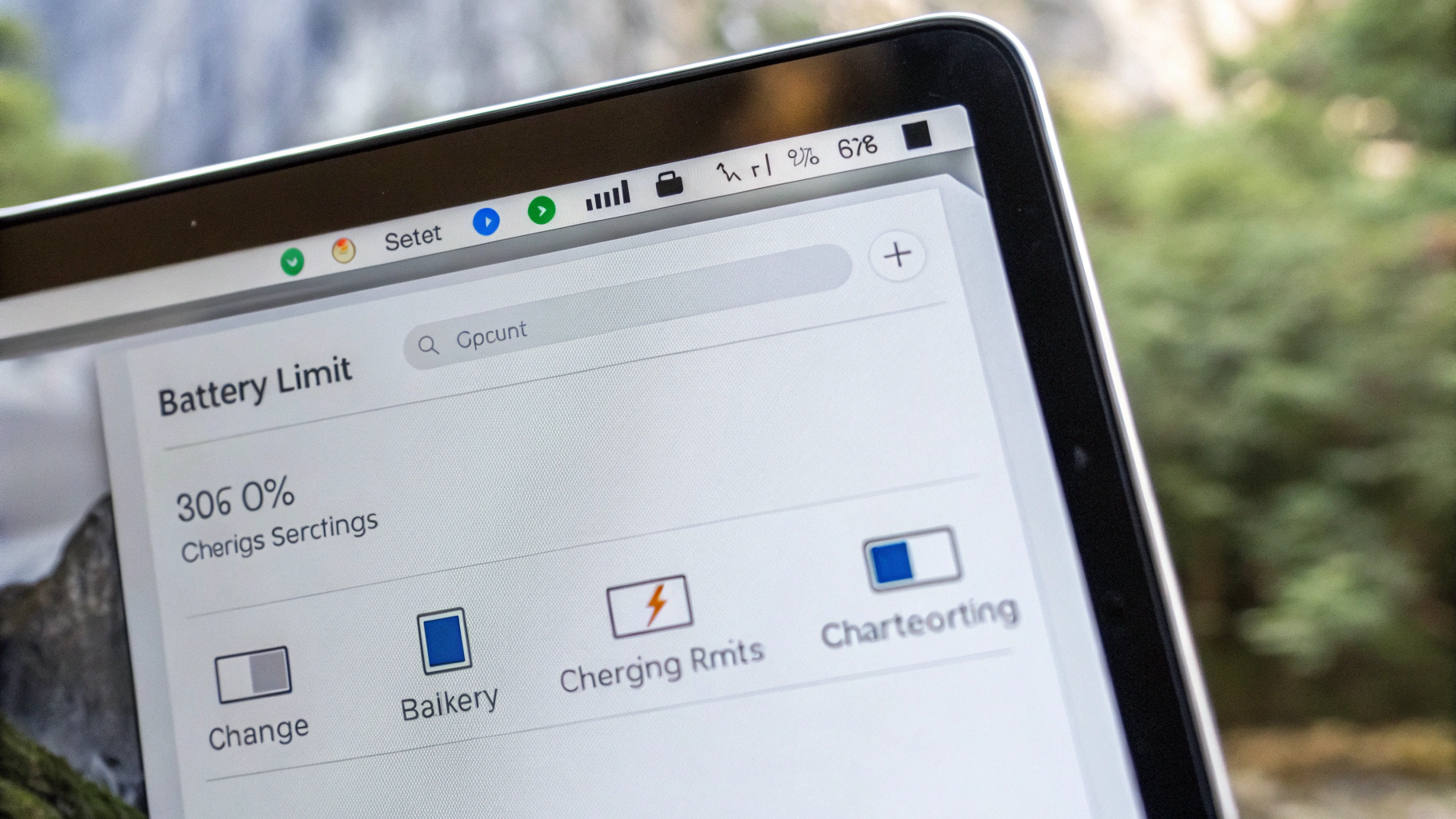Окно настроек macOS с опцией лимита заряда 80% крупным планом