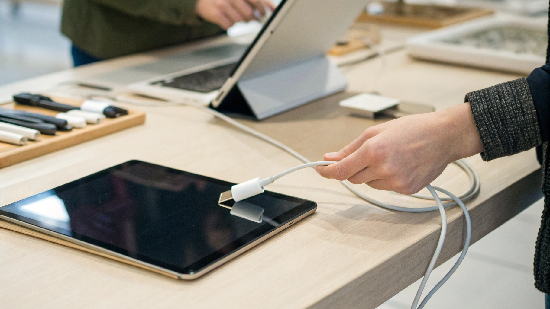 Тест порта USB‑C: зарядка и подключение флешки к iPad