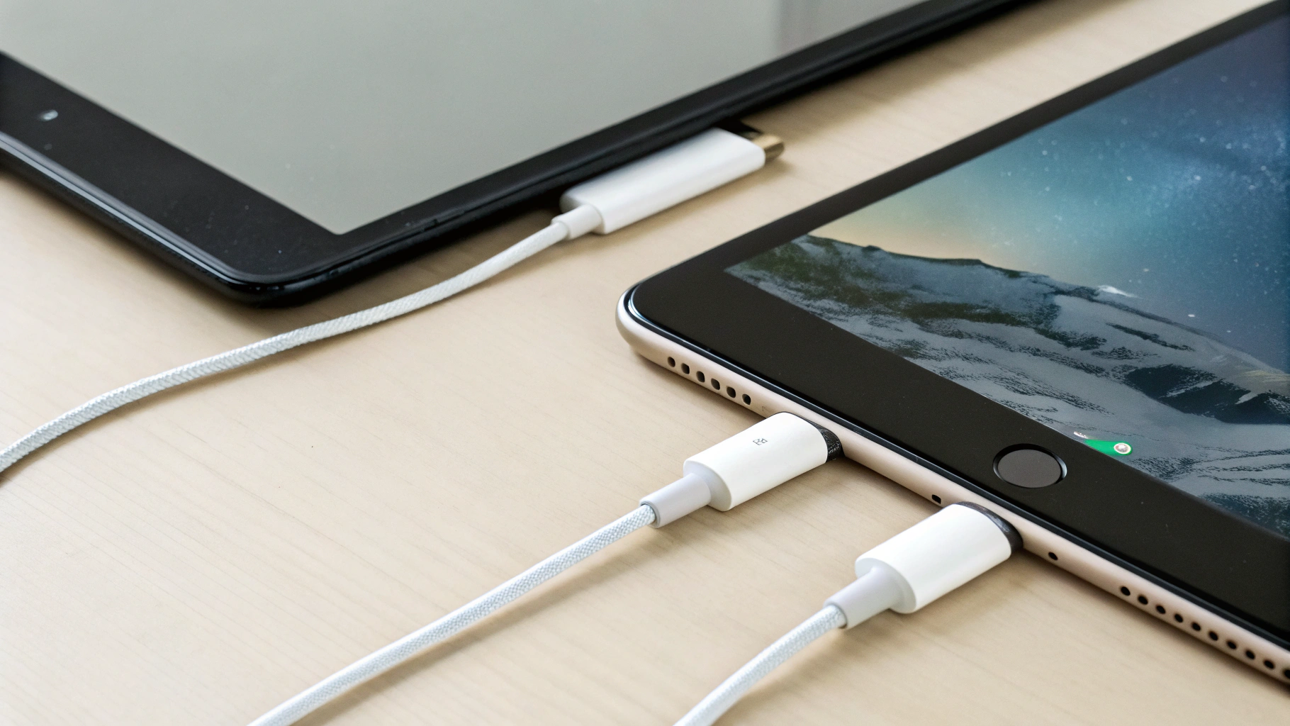 Кабель USB‑C и переходник для проводного переноса данных между iPad