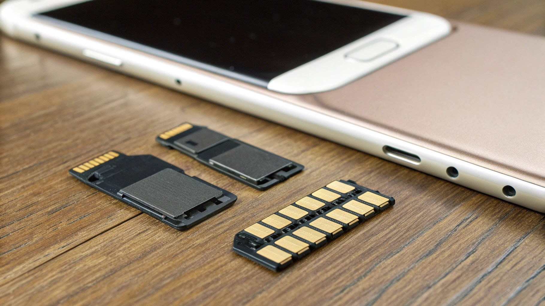 microSD U3/V30 рядом со смартфоном Samsung