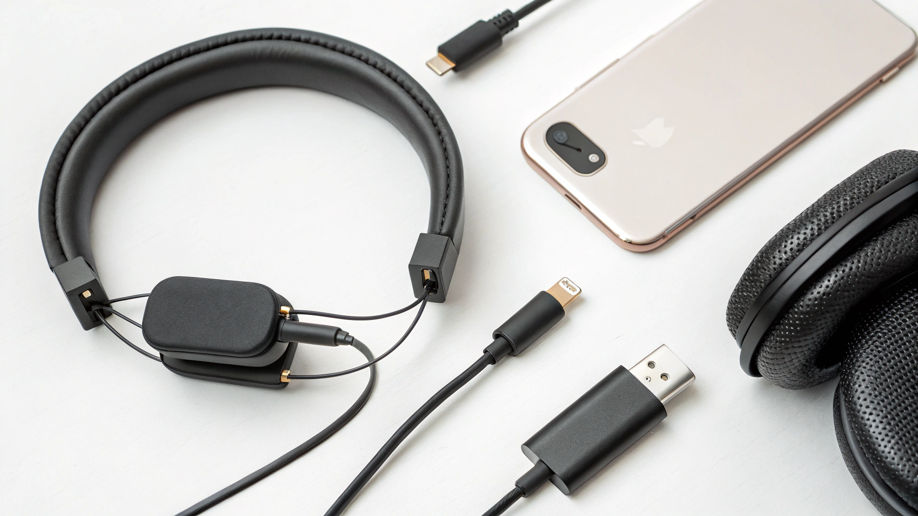 Набор для USB‑C аудио: донгл с ЦАПом, гарнитура TRRS и зарядка с PD