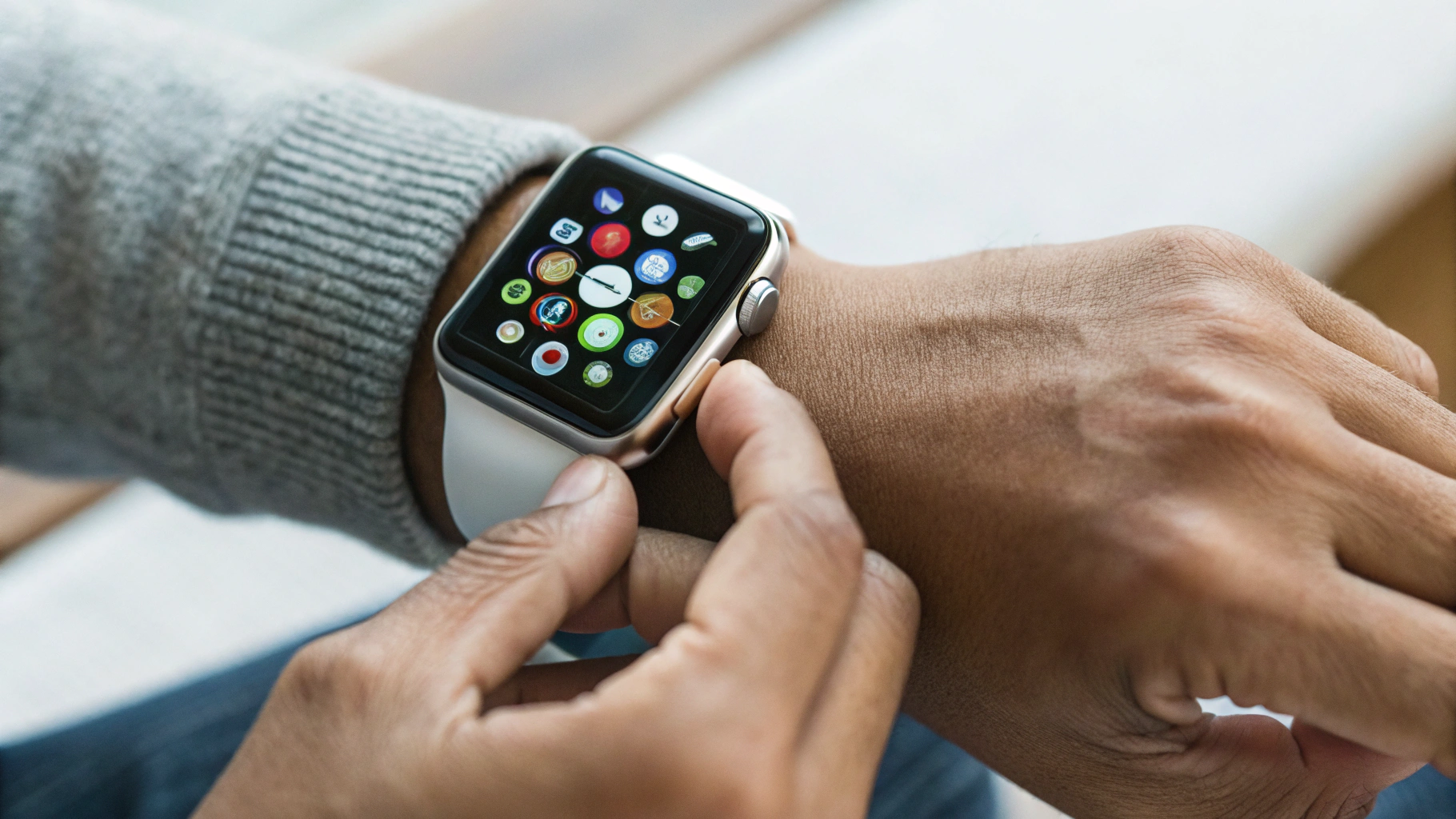 Экран настройки «Фокус» на Apple Watch с выбранными людьми и приложениями