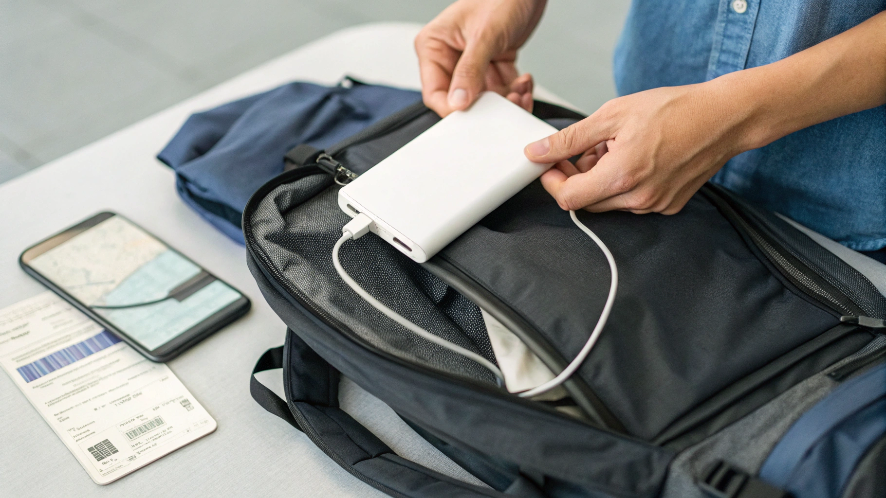 Пауэрбанк 20 000 мА·ч и посадочный талон — сборы в дорогу