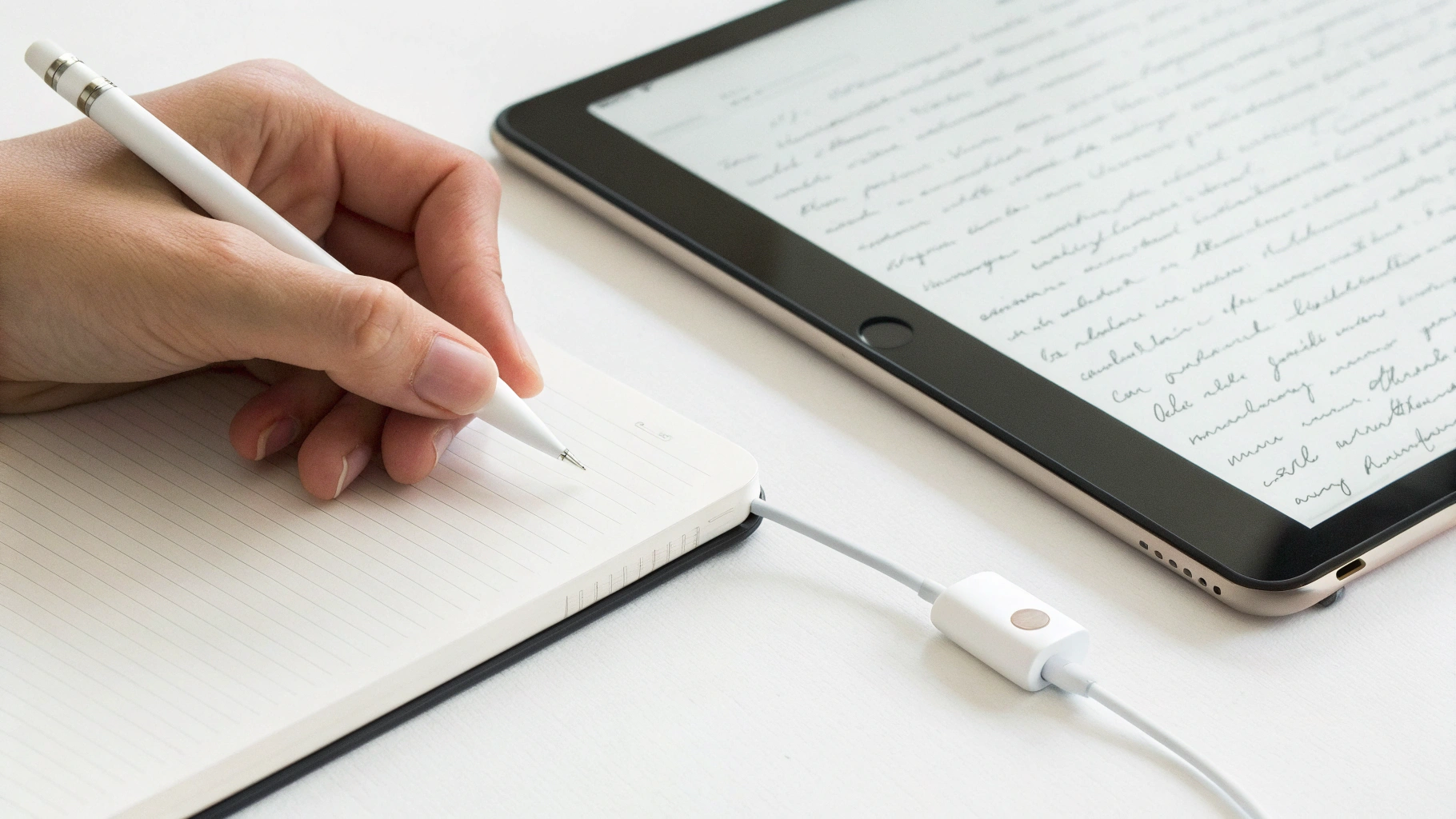 Рукописные заметки стилусом Apple Pencil USB‑C на базовом iPad