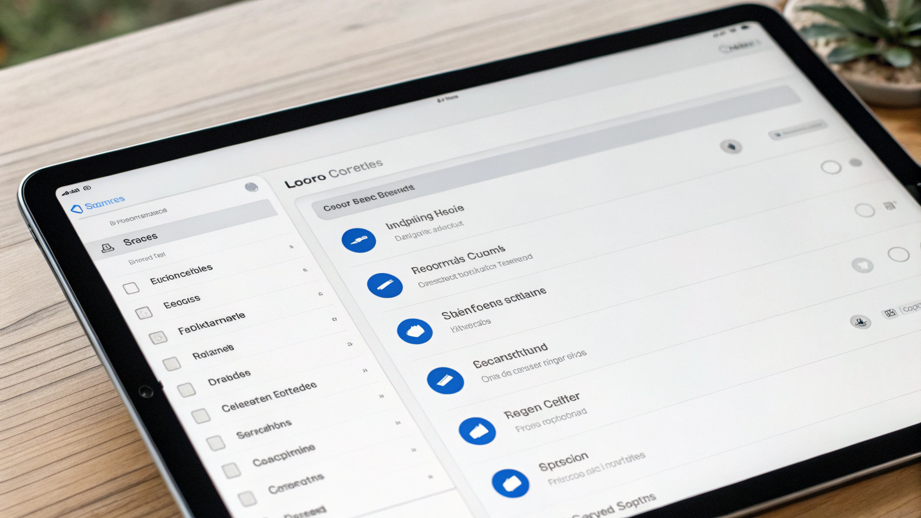 Настройки iPad с крупным шрифтом и масштабом дисплея