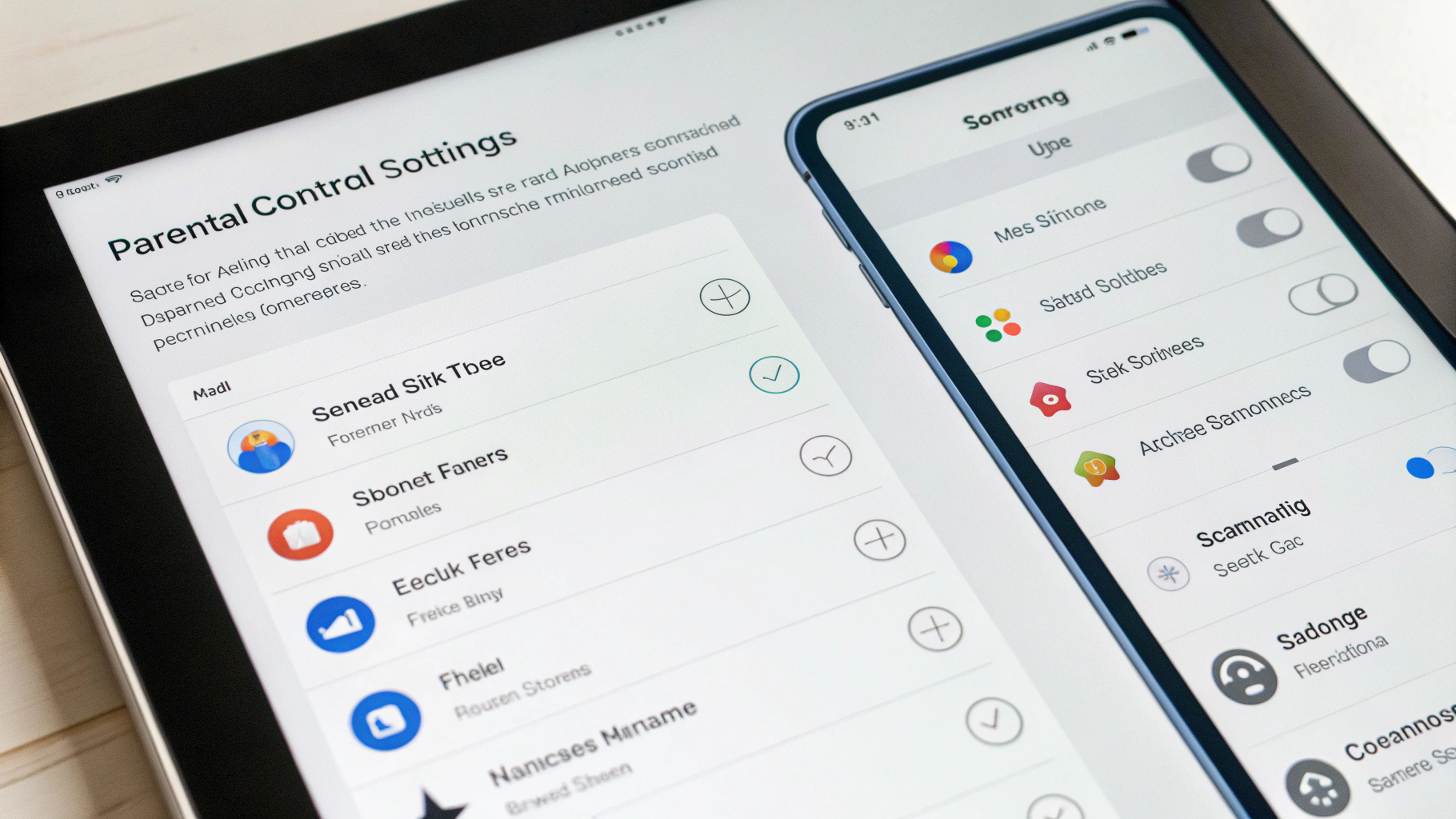 Крупный план настроек Экранного времени и режима Samsung Kids