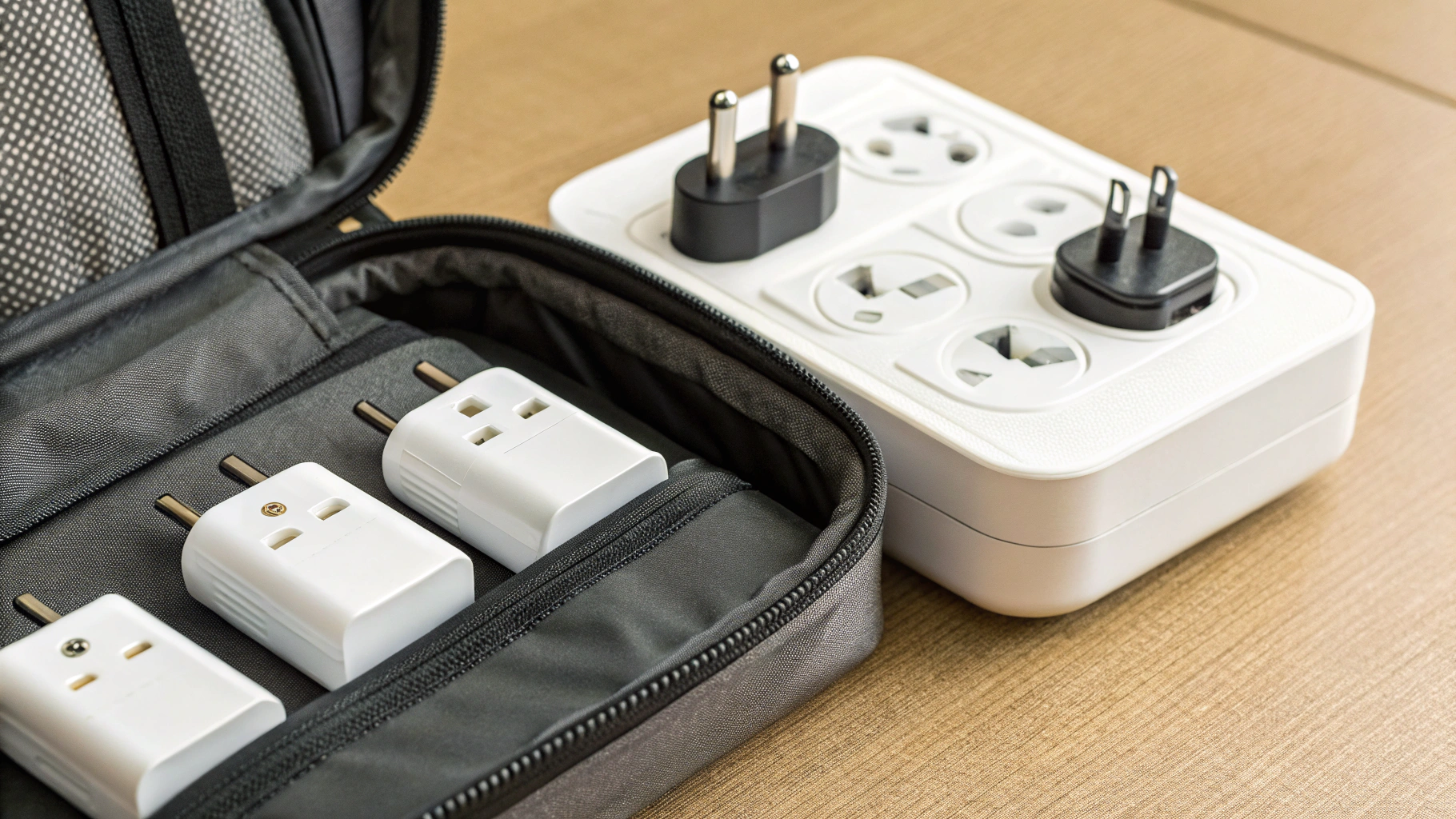 Переходники под розетки разных стран и компактный дорожный удлинитель