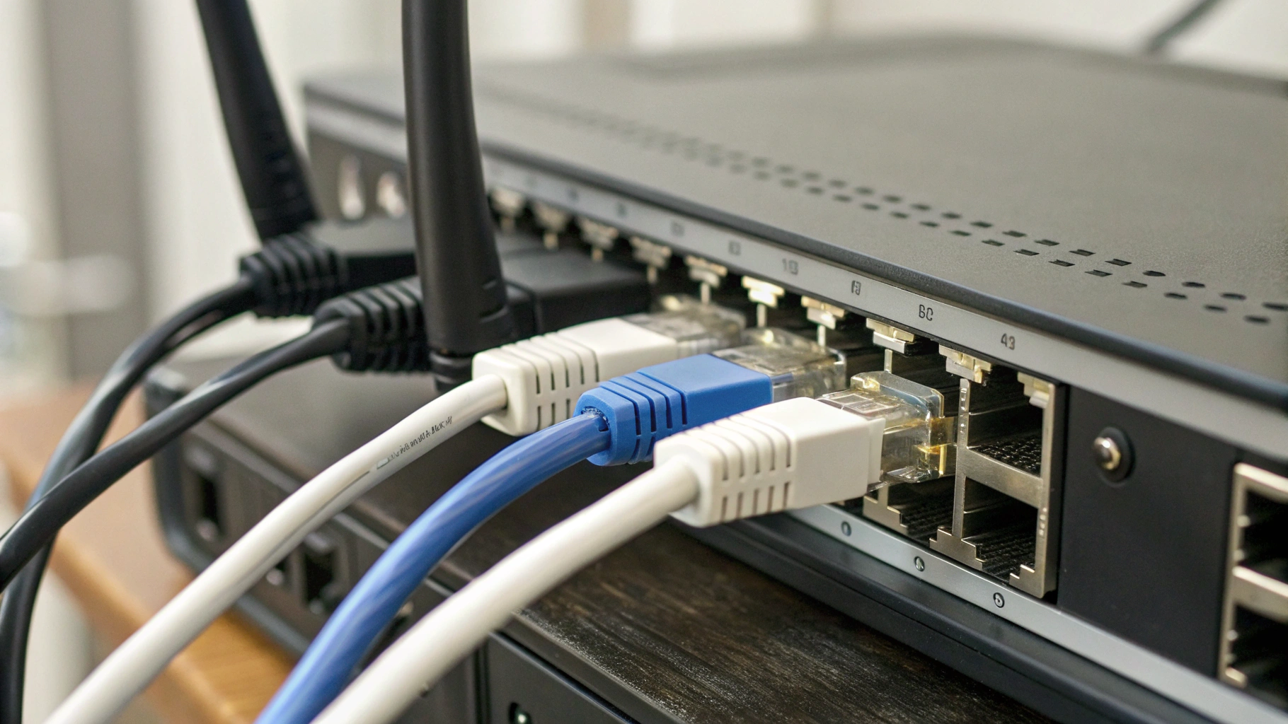 Порты 2.5GbE и 10GbE на роутере крупным планом