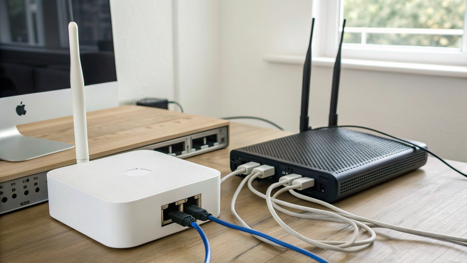 Схема домашней сети: роутер 2.5GbE, свитч 2.5G, NAS и Apple TV