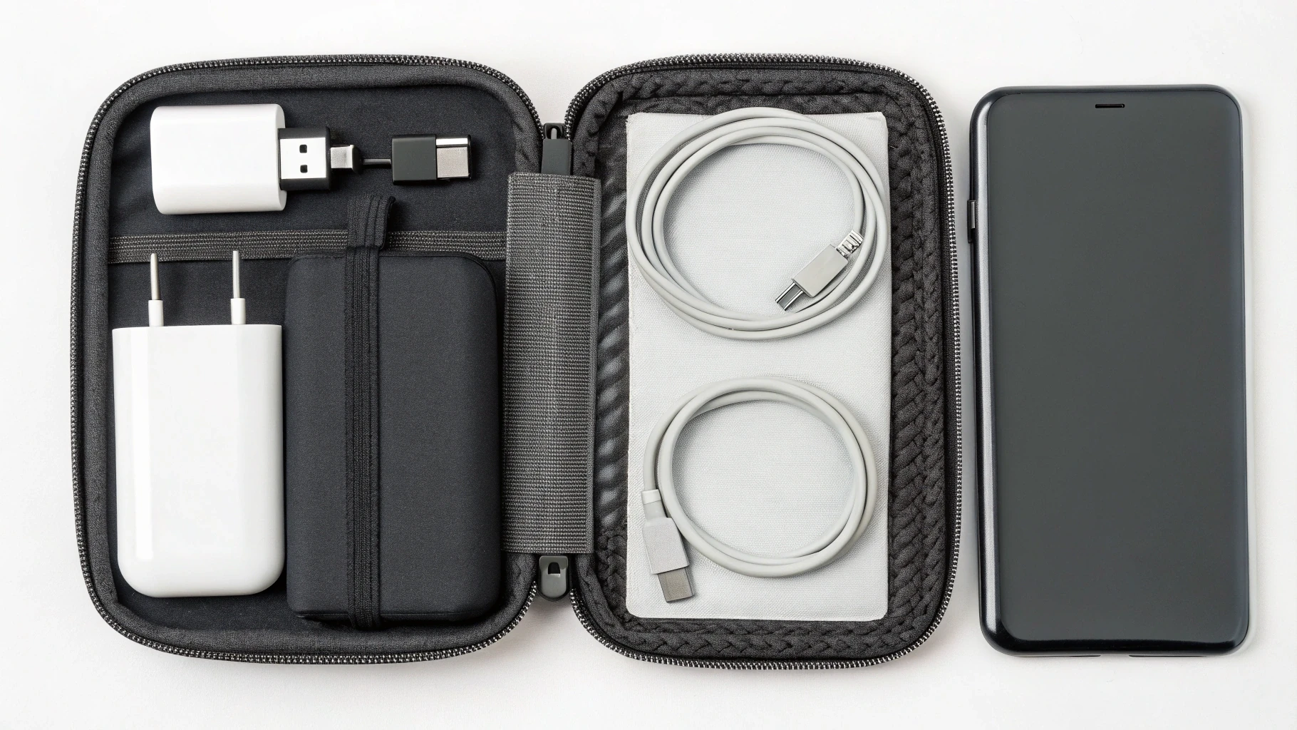 Путешественнический набор зарядки USB‑C: GaN‑блок, кабели и повербанк