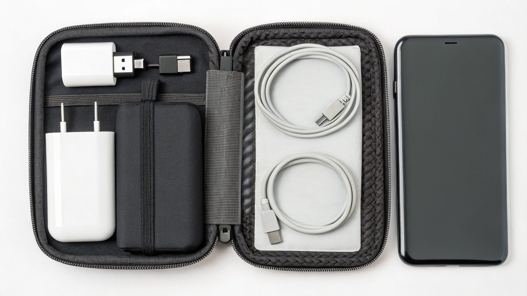 Путешественнический набор зарядки USB‑C: GaN‑блок, кабели и повербанк