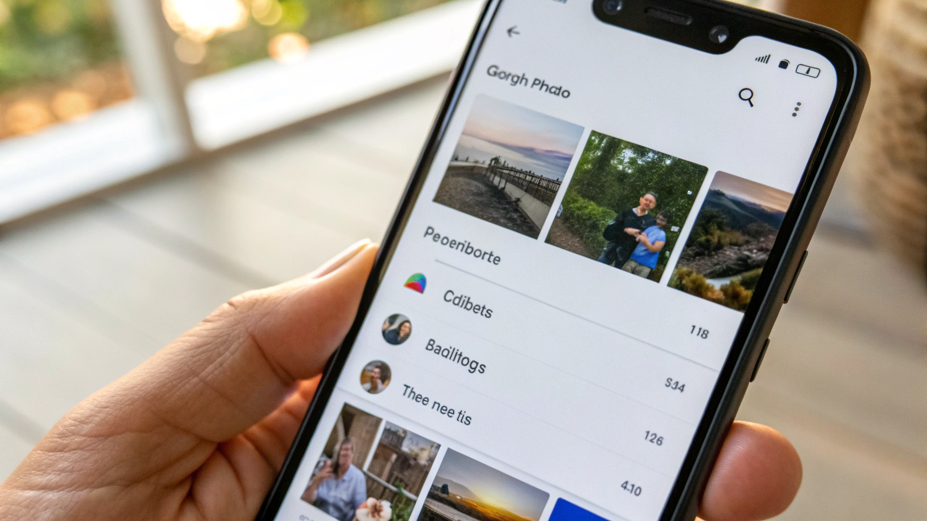 Сортировка и изменение дат снимков в альбоме Google Фото на смартфоне
