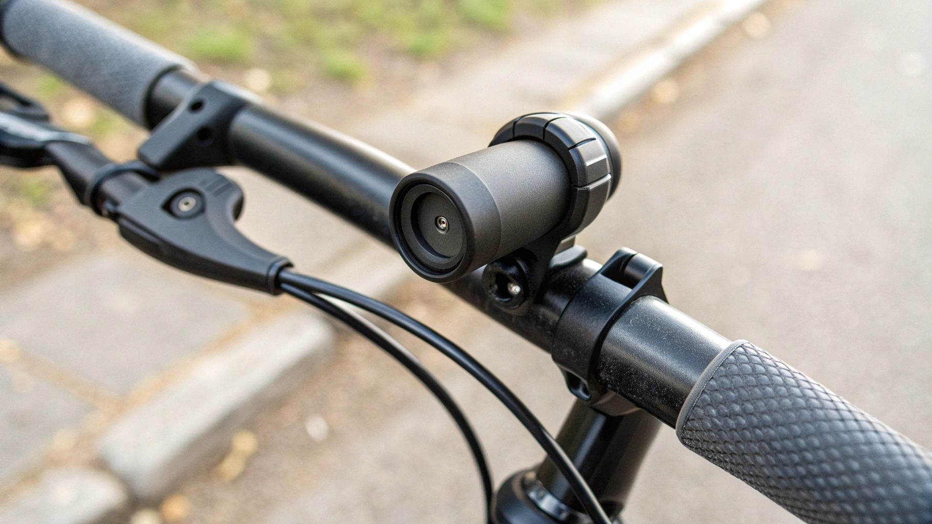 Метка, спрятанная в заглушке руля велосипеда