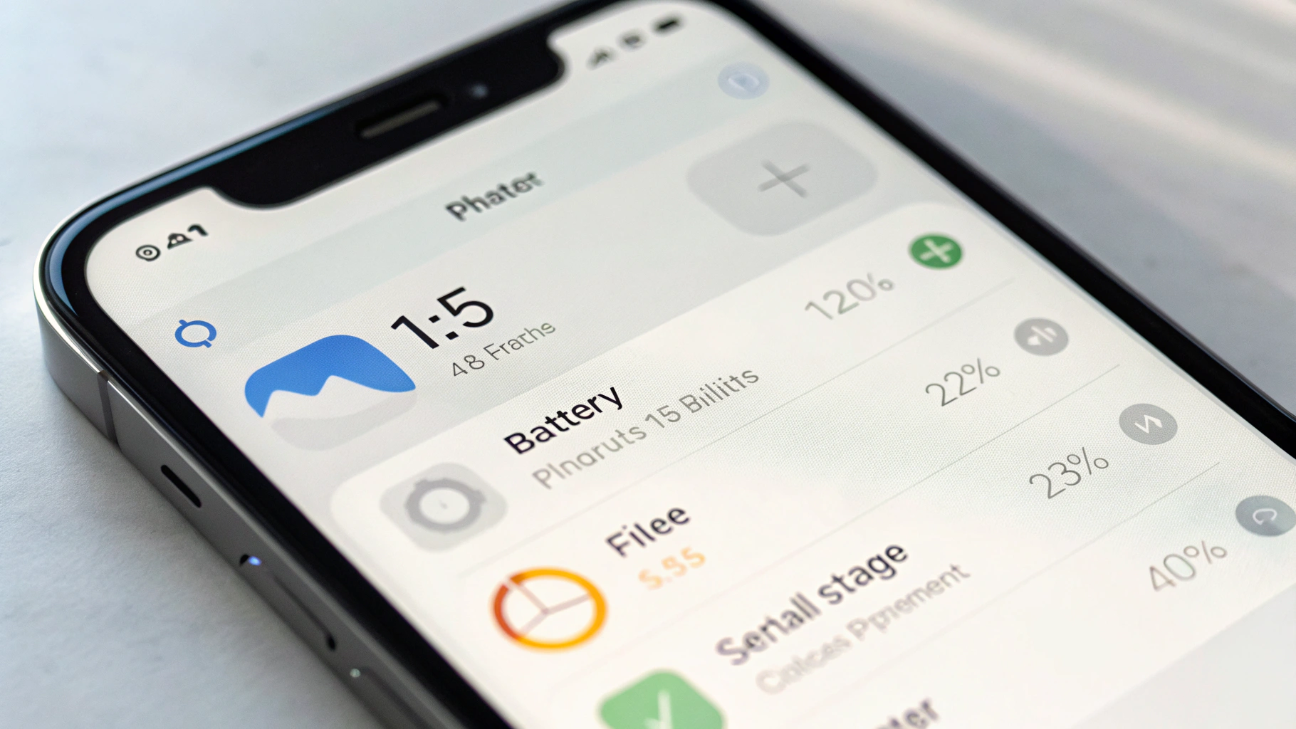 Экран настроек батареи iPhone 13 mini с параметрами энергосбережения