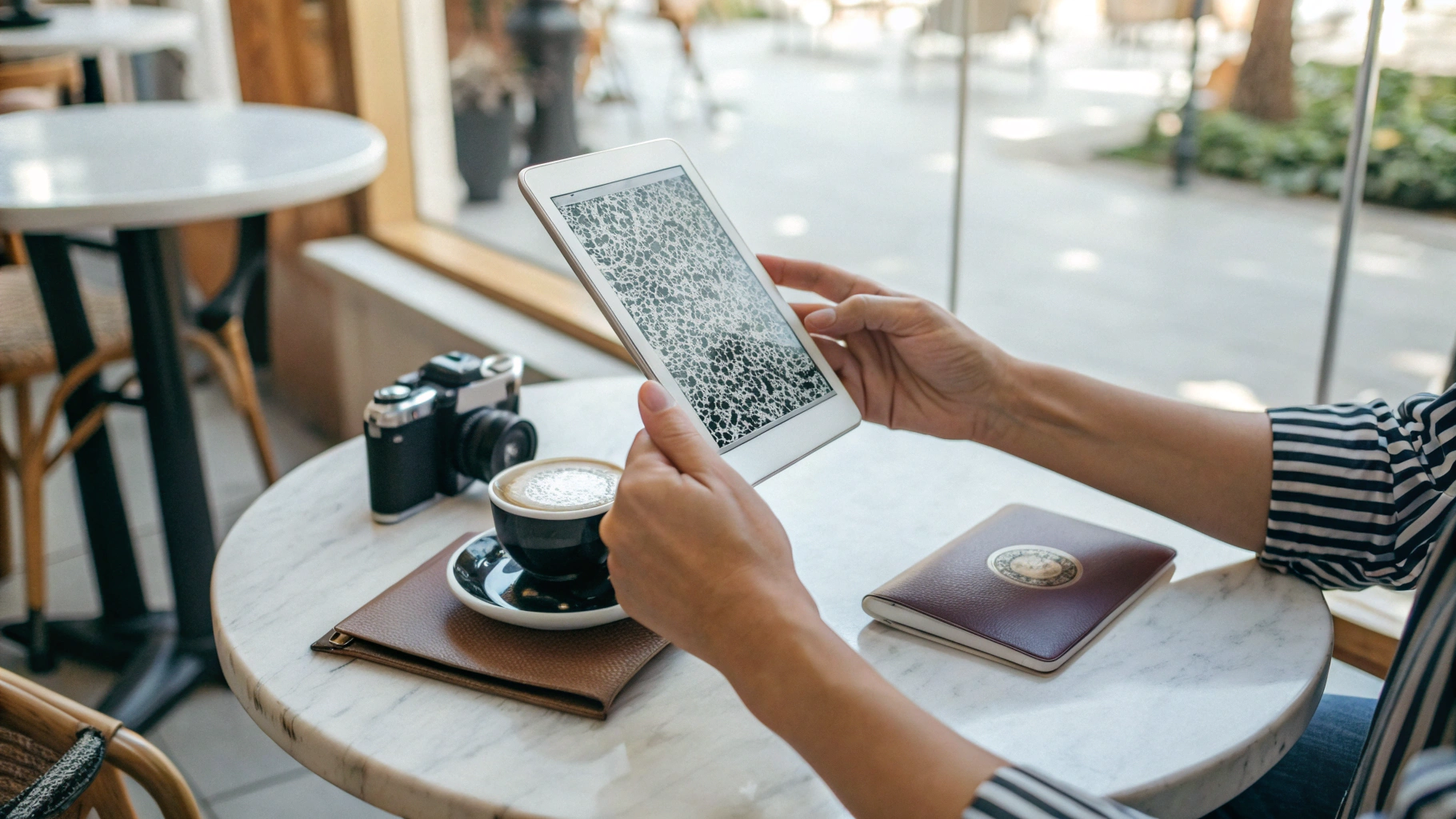 Сканирование QR‑кода eSIM на iPad в поездке