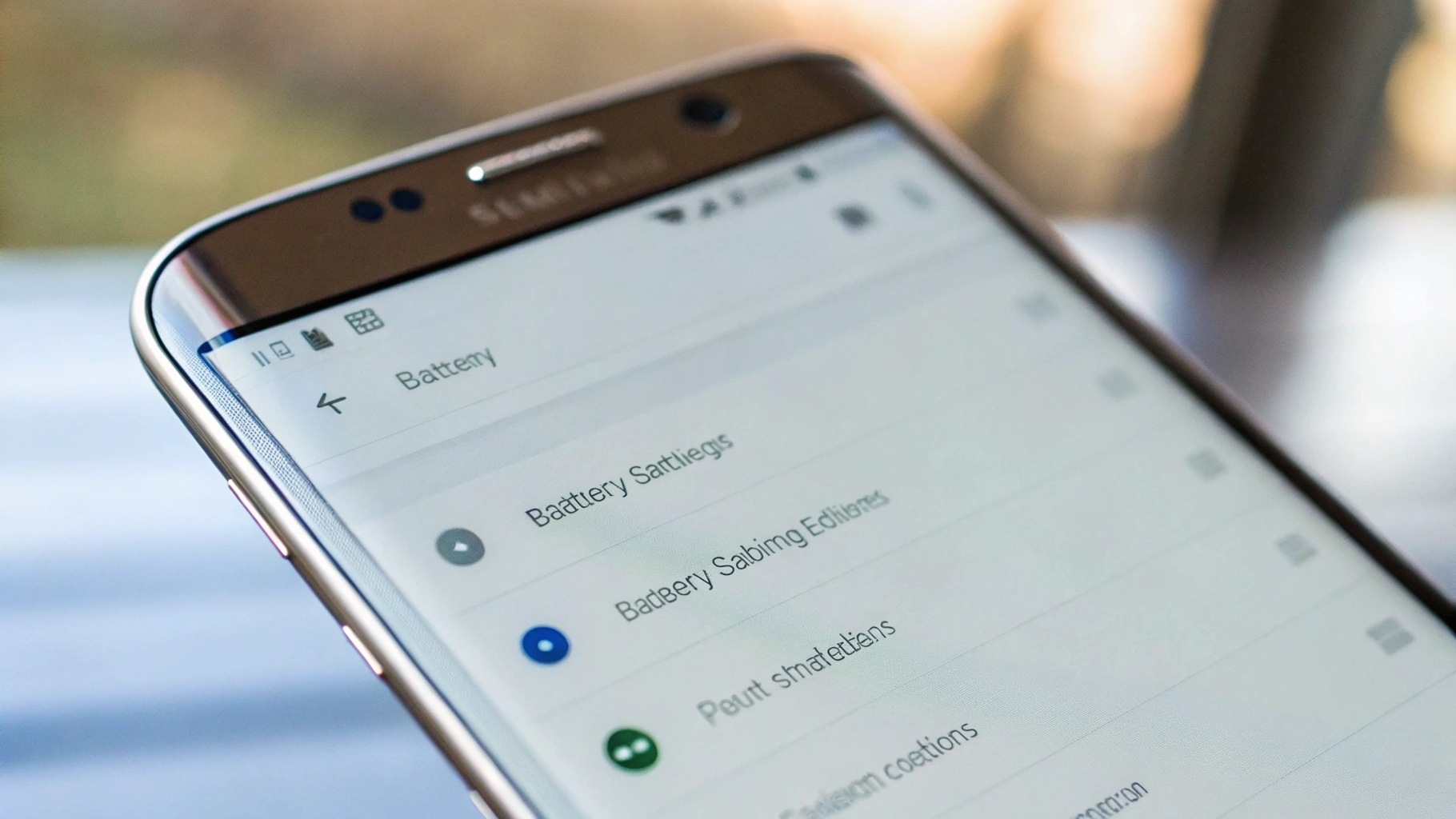 Экран настроек батареи в One UI на смартфоне Galaxy