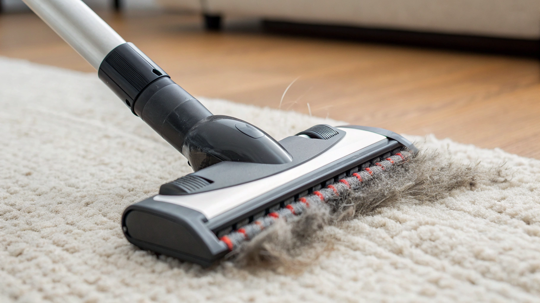 Турбощётка с гребнем снимает шерсть с ковра