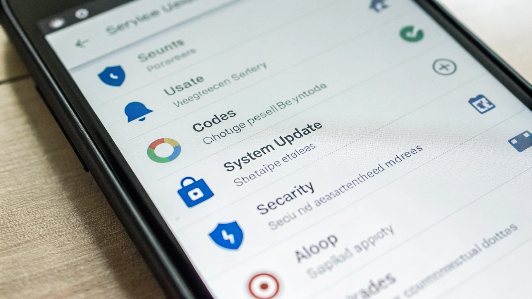 Экран настроек Android с информацией об обновлении системы и патче безопасности