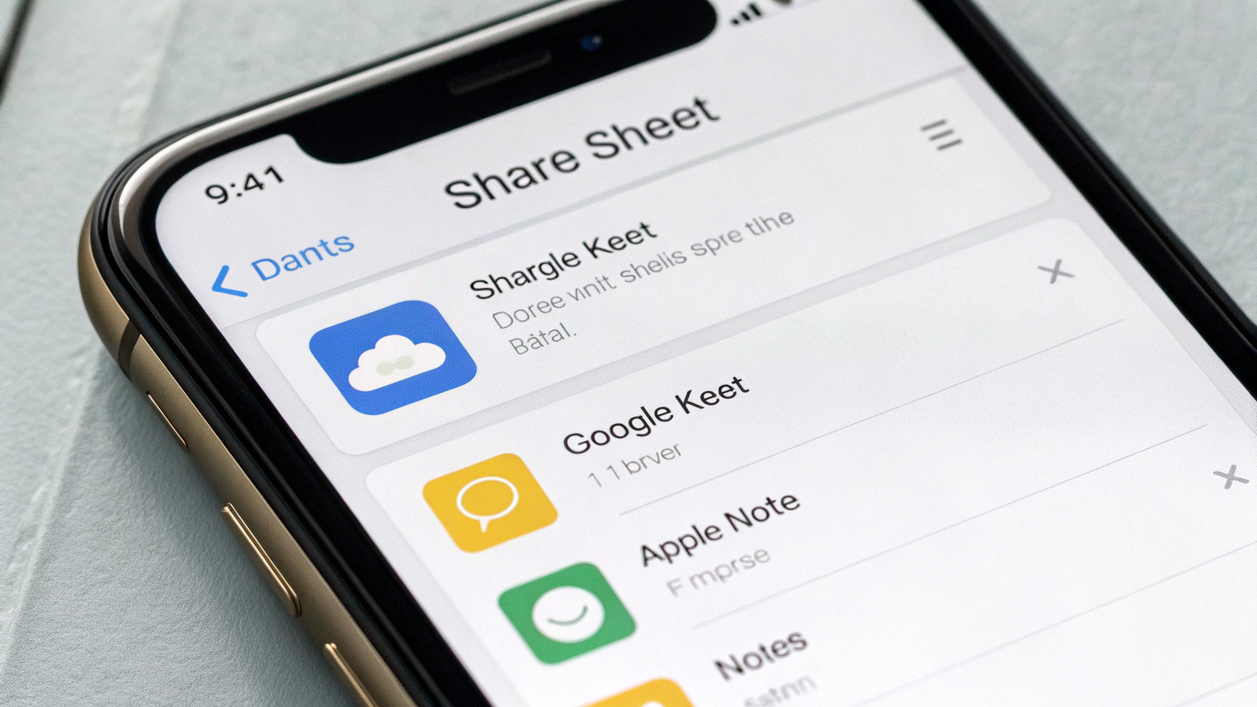 Отправка заметки из Google Keep в «Заметки» на iPhone через меню «Поделиться»