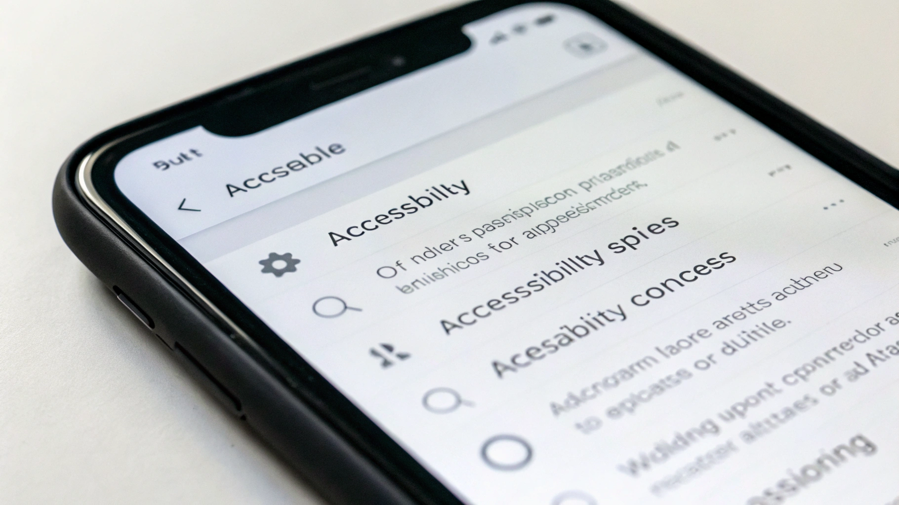 Крупный шрифт и упрощенный интерфейс на экране смартфона