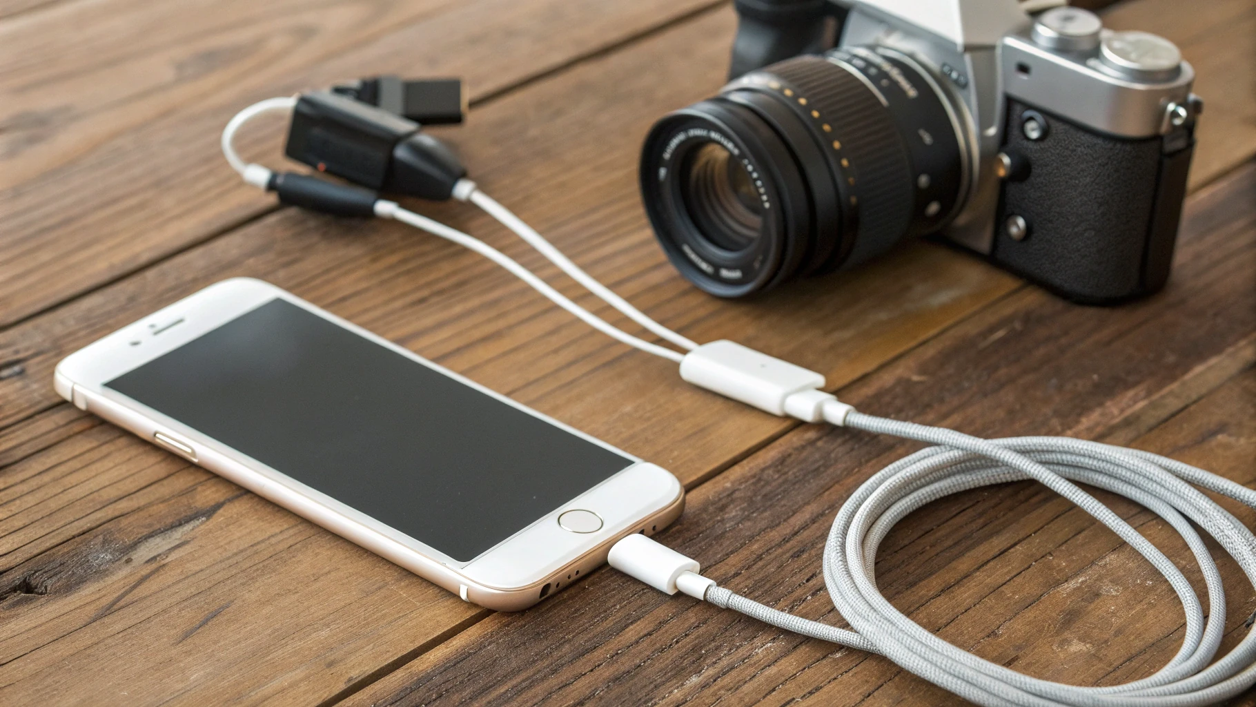 Подключение внешнего USB‑ЦАП к iPhone через Lightning адаптер камеры
