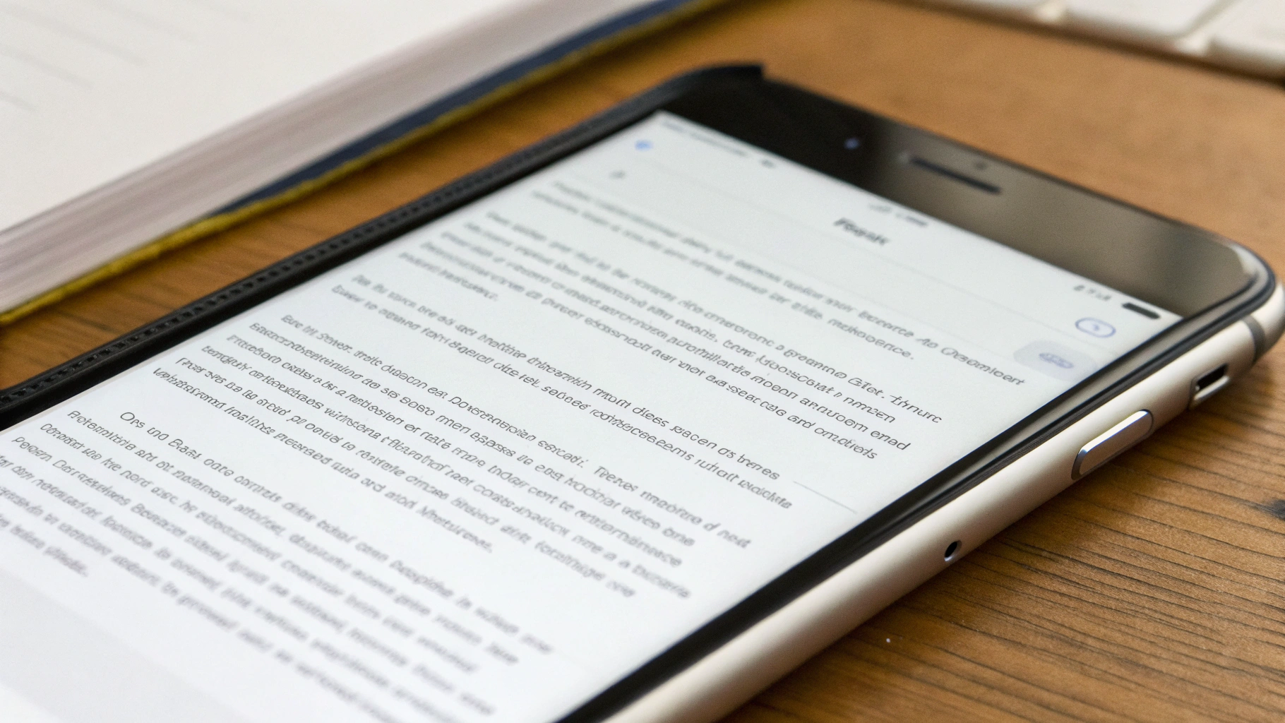 Крупный план: iPhone распознает края листа при сканировании в Заметках