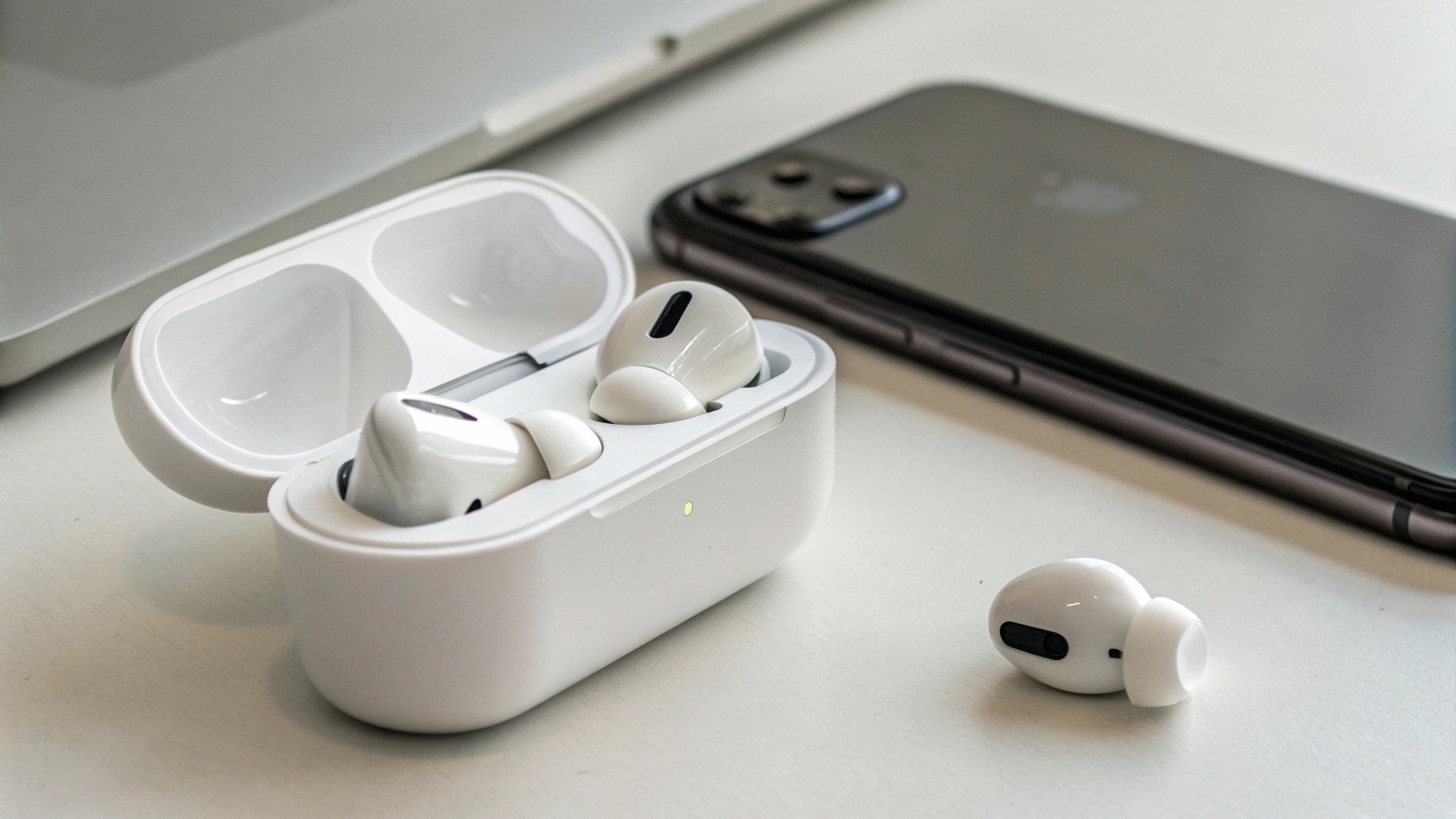 Варианты обслуживания: AirPods Pro с кейсом рядом с квитанцией сервиса