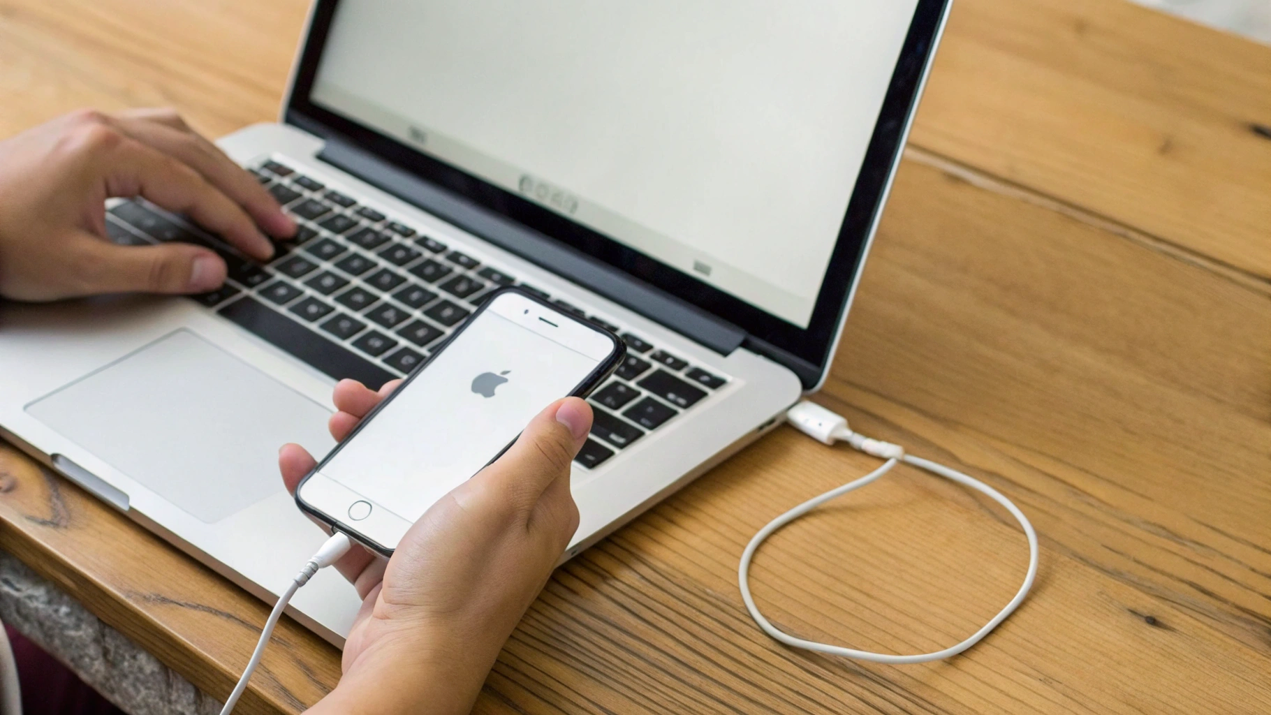 Обновление iOS через компьютер в Finder с подключенным iPhone