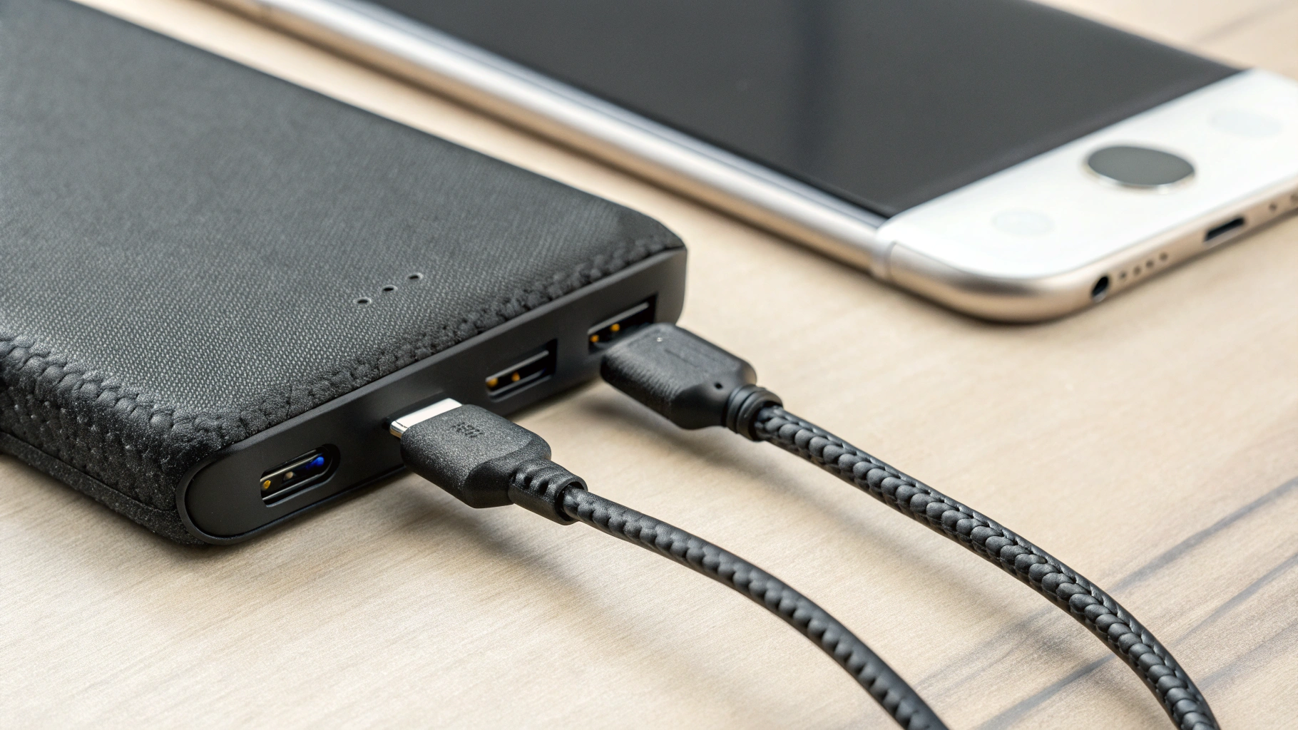 Компактный powerbank 10000 мА·ч с USB‑C и маркировкой PD/PPS