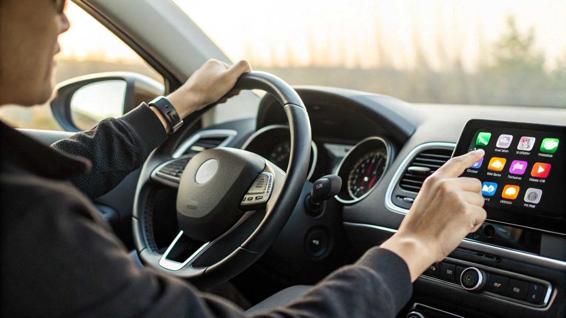 Голосовое управление с кнопки на руле при активном CarPlay